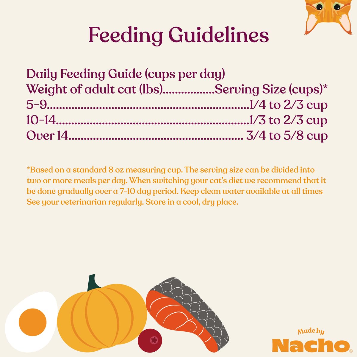 Made by Nacho Bone Broth Infused Dry Cat Kibble - Sustainably Caught Salmon and Pumpkin - Premium Grain-Friendly Cat Food 4lb Ba