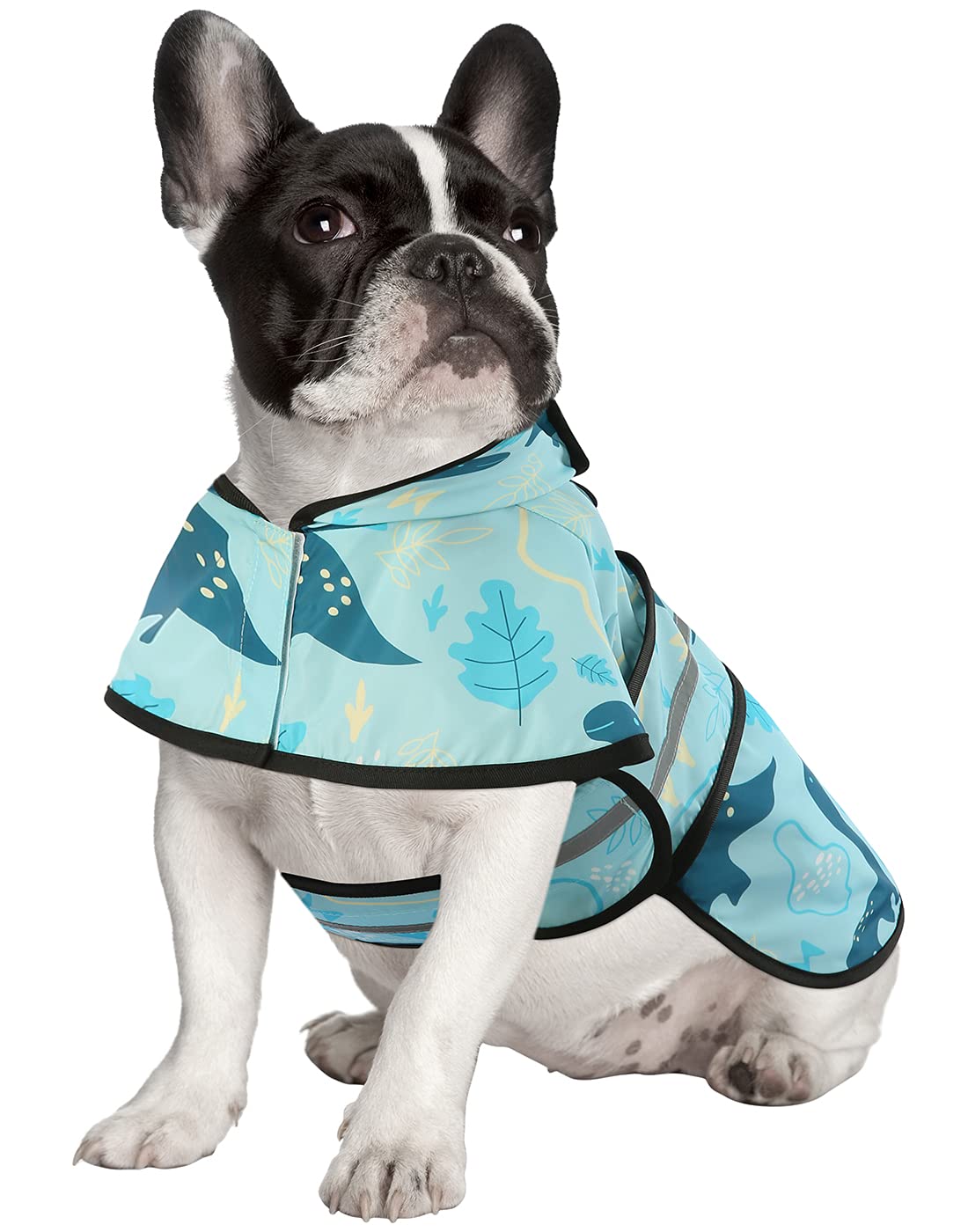 Hde Dog Raincoat Hooded Slicker Poncho For Small To X-Large Dogs And Puppies Dinosaurs - S