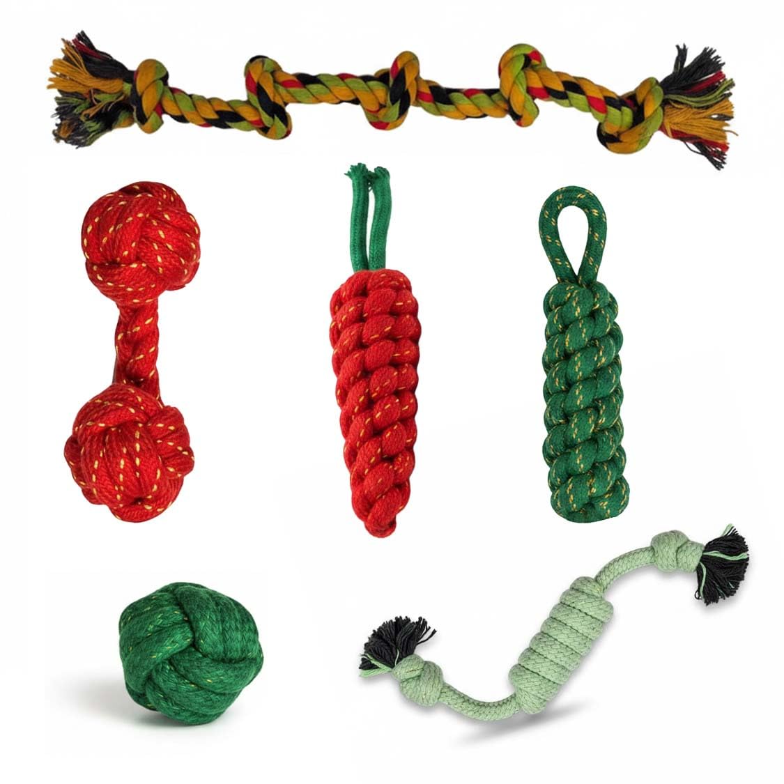 Pets Empire Dog Chew Toy Dog Toys With Knots Combo Of 6 Ropes All Puppy Breeds & Aggressive Chewers, Teething, Fetching Rope Toy