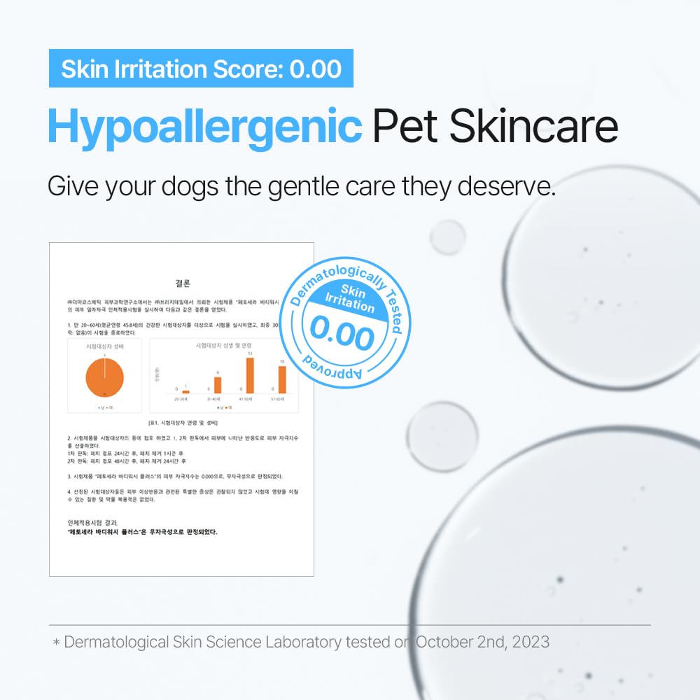 Petocera Dog Shampoo Plus, All-In-One Dog Shampoo And Conditioner, Itch Relief, Moisturizing, Vet Approved, Hypoallergenic, Kore