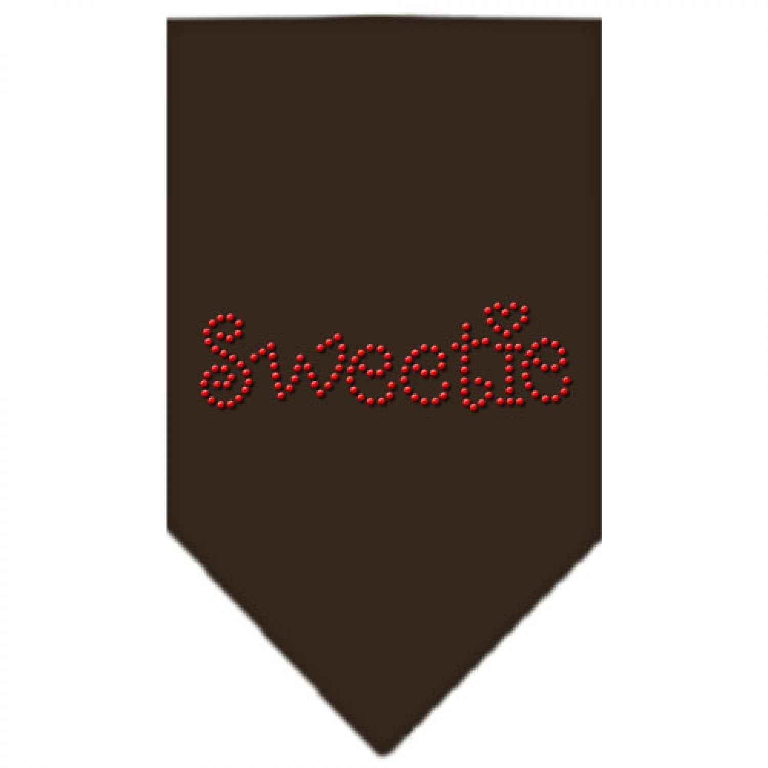 Mirage Pet Products Sweetie Rhinestone Bandana, Large, Cocoa
