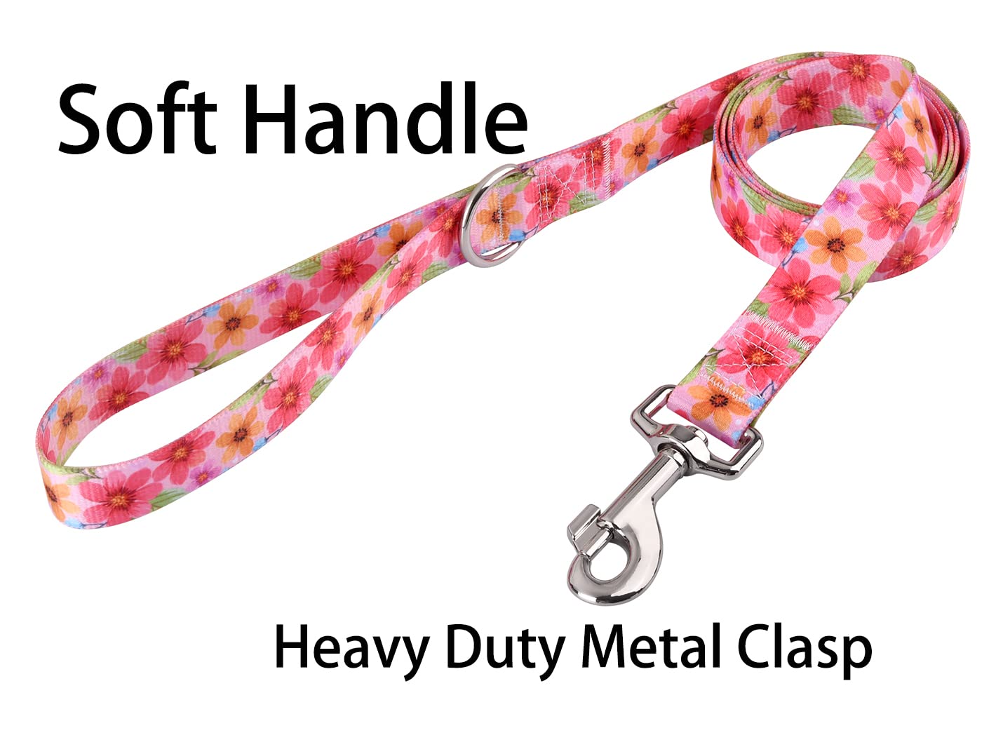 Hqyddmi Dog Collar And Leash Set For Small Dogs Cats, Soft Comfy Pet Collar For Small Medium Large Dogs, Floral Pattern For Boy