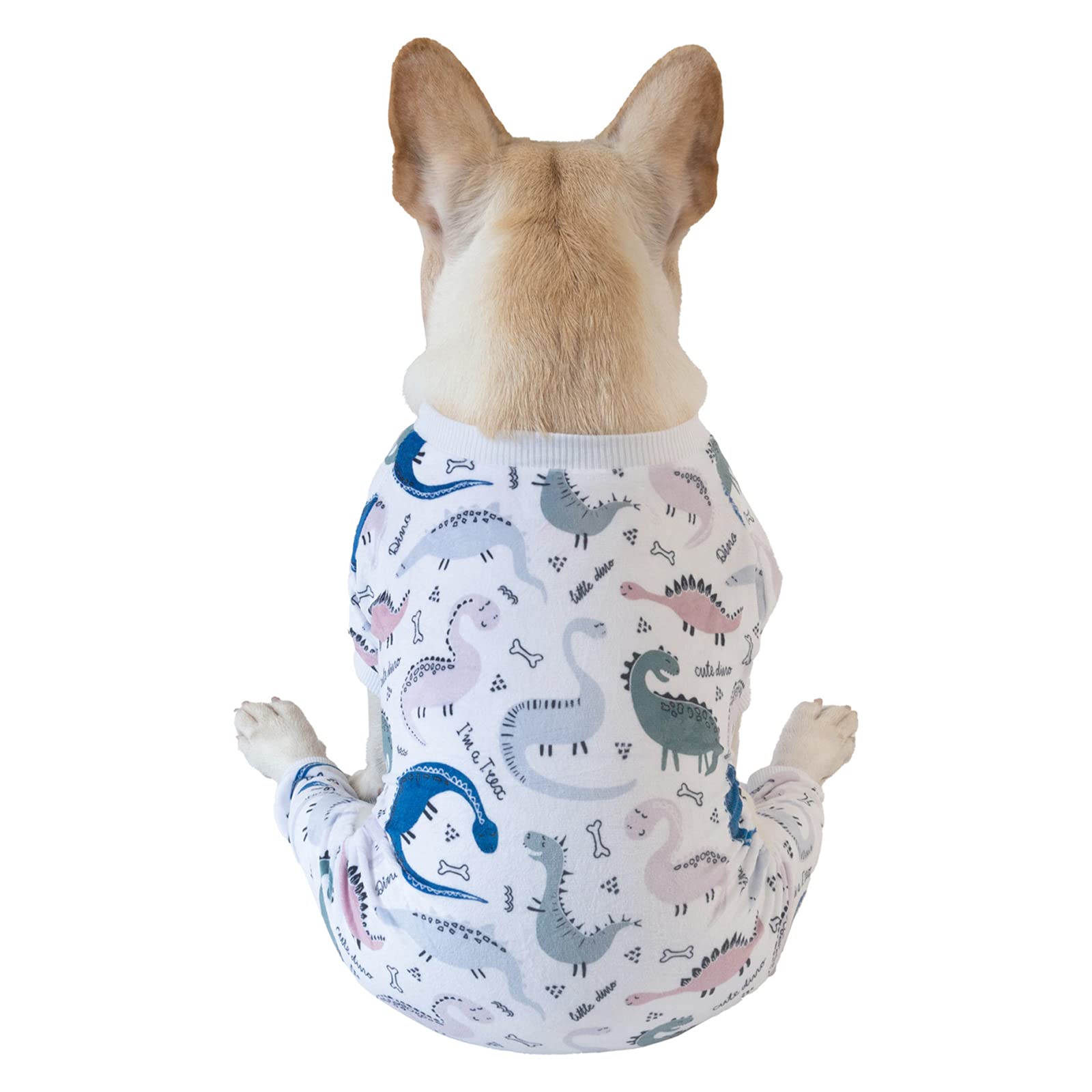 Cutebone Soft Puppy Pajamas Cute Dog Pjs Jumpsuit Pet Clothes Apparel P160M Medium