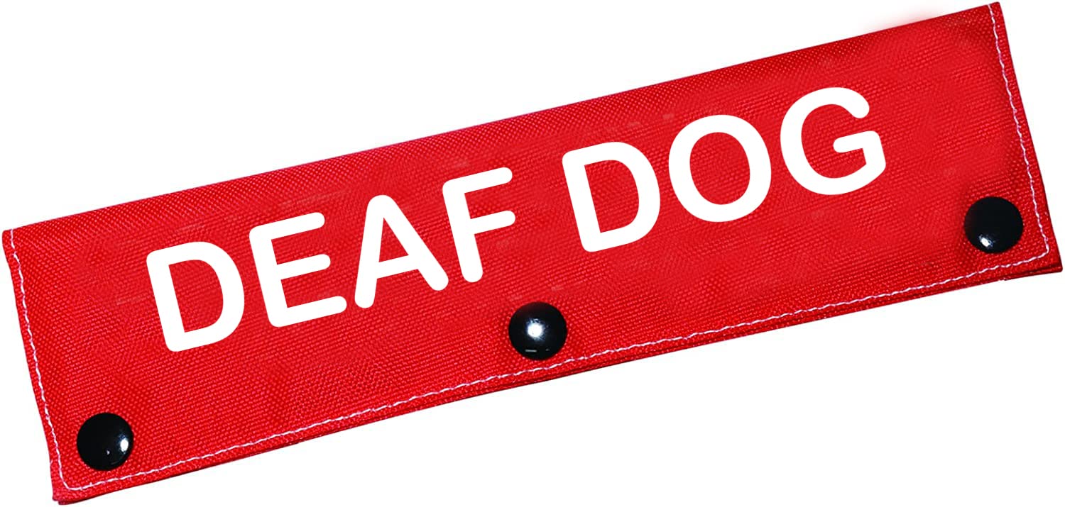 Hearing Impairment Dog Leash Sleeve Deaf Dog Dog Leash Wrap Wrap Alert Hanging Id Patch Tag Pet Birthday Gift(Deaf Dog-Sleeve)