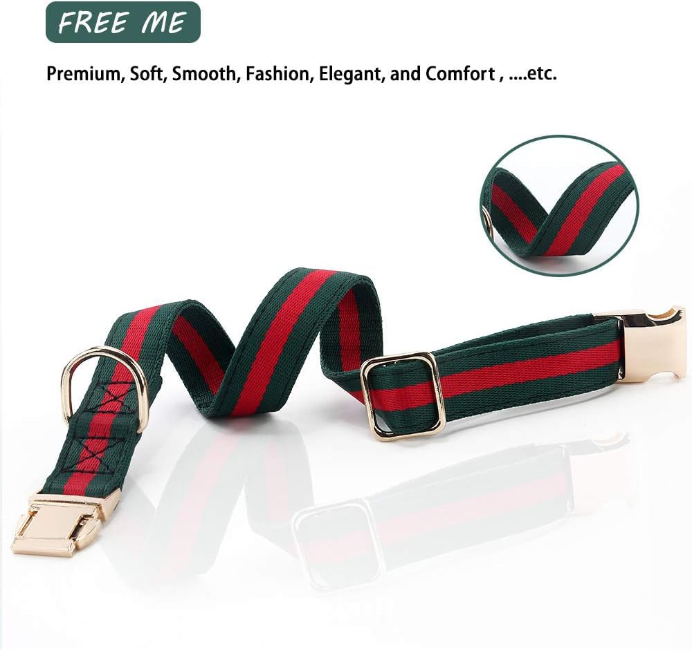 Premium Dog Collar, Cute Dog Collars Luxury Style, Durable Pet Collars And Dog Leash With Metal Buckle Safety For Medium Dogs