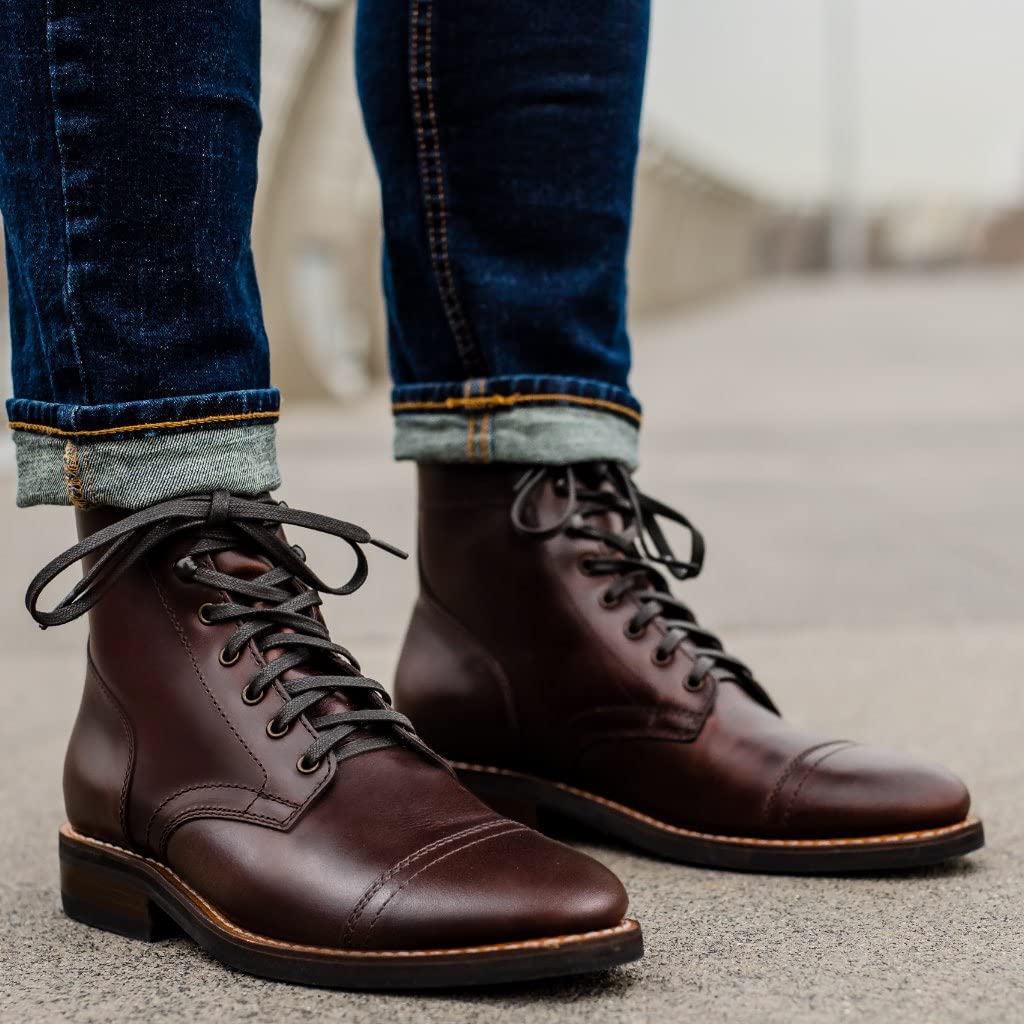 Thursday Boot Company Menas Captain Cap Toe Leather Boots, Brown, 95