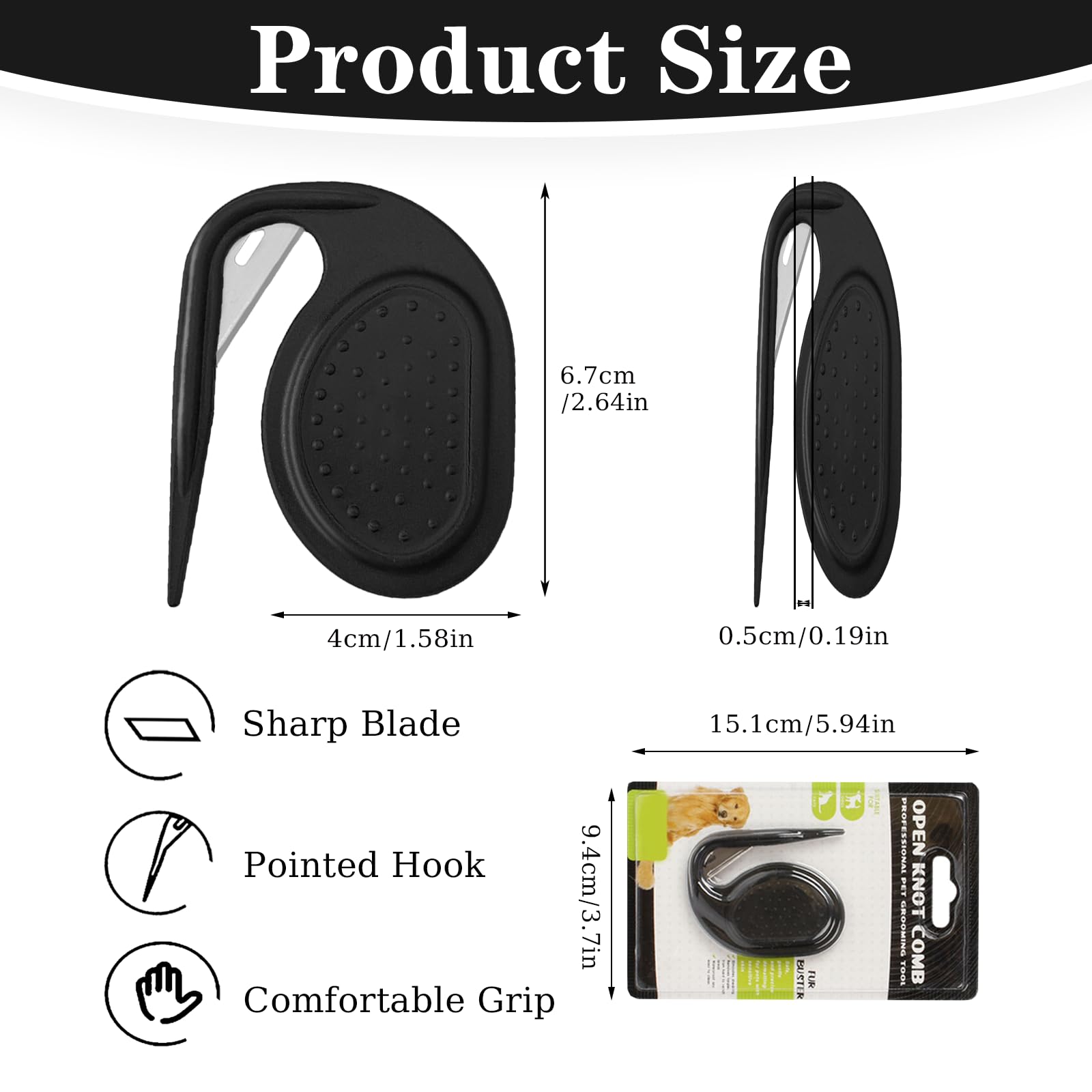 Multifunctional Pet Grooming Tool - Knotting Comb For Cats And Dogs, Hair Removal Tool For Loose And Knotted Fur, Knot Remover A