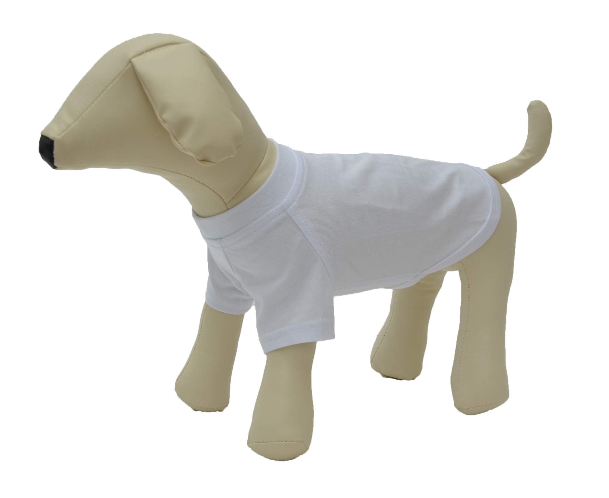 Lovelonglong 2019 Pet Clothing Dog Costumes Basic Blank T-Shirt Tee Shirts For Small Dogs White L