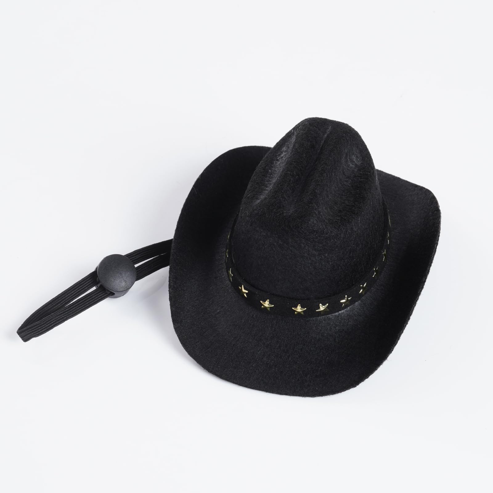 Choyaxo Pet Cowboy Costume Cosplay Cap Halloween Costumes For Dogs Cat Pet Party Decoration Mini Cowboy Hat (Black, Small)