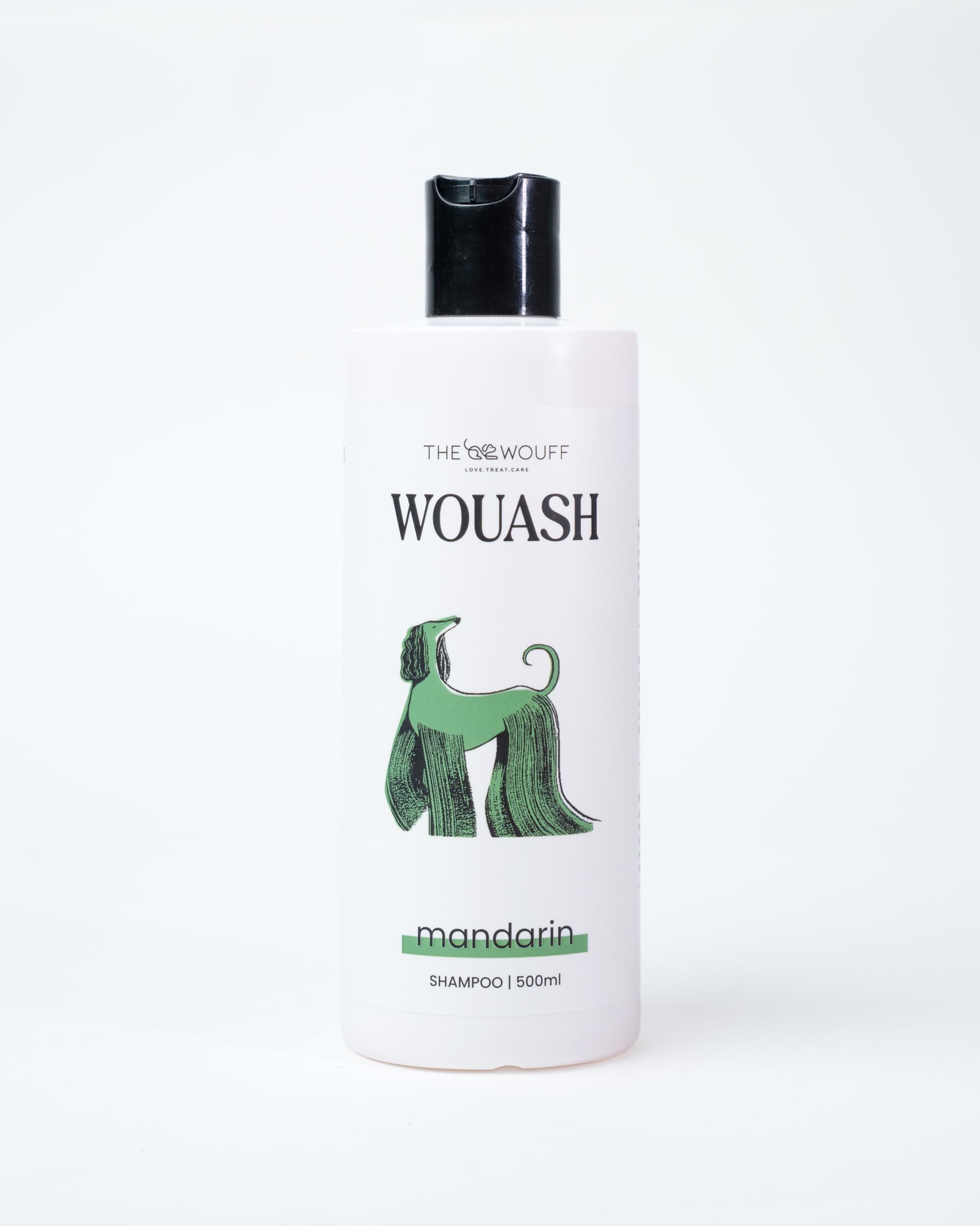 The Wouff Wouash Dog Shampoo  Mandarin Scent, 500Ml | Gentle Formula For All Breeds & Coat Types | Deep Cleansing & Moisturizin