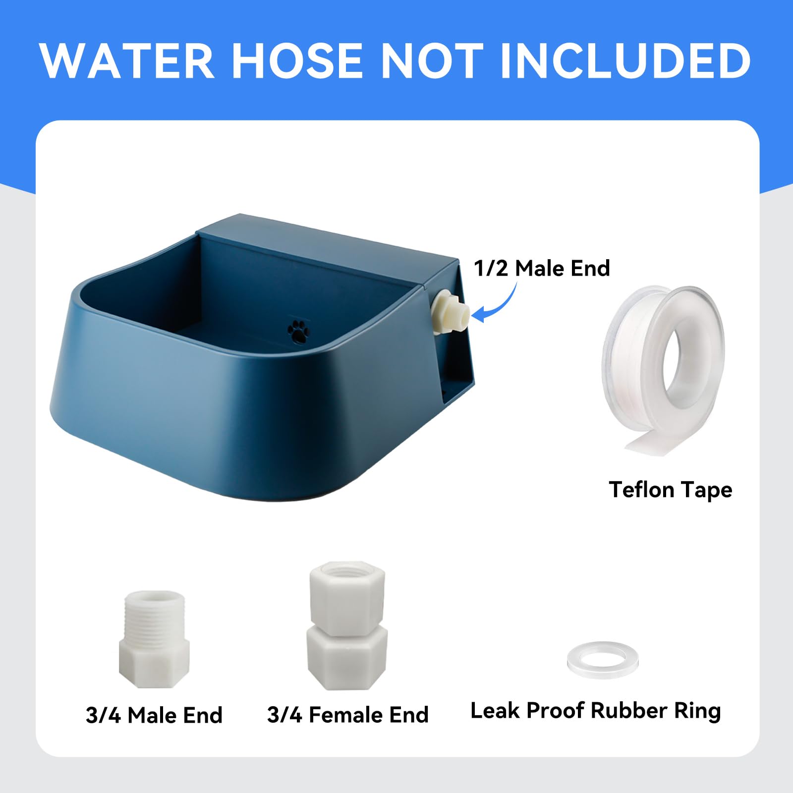 Enjoying 2L Automatic Dog Water Dispenser - Indoor/Outdoor Pet Waterer with Float Valve for Dogs, Cats & Livestock