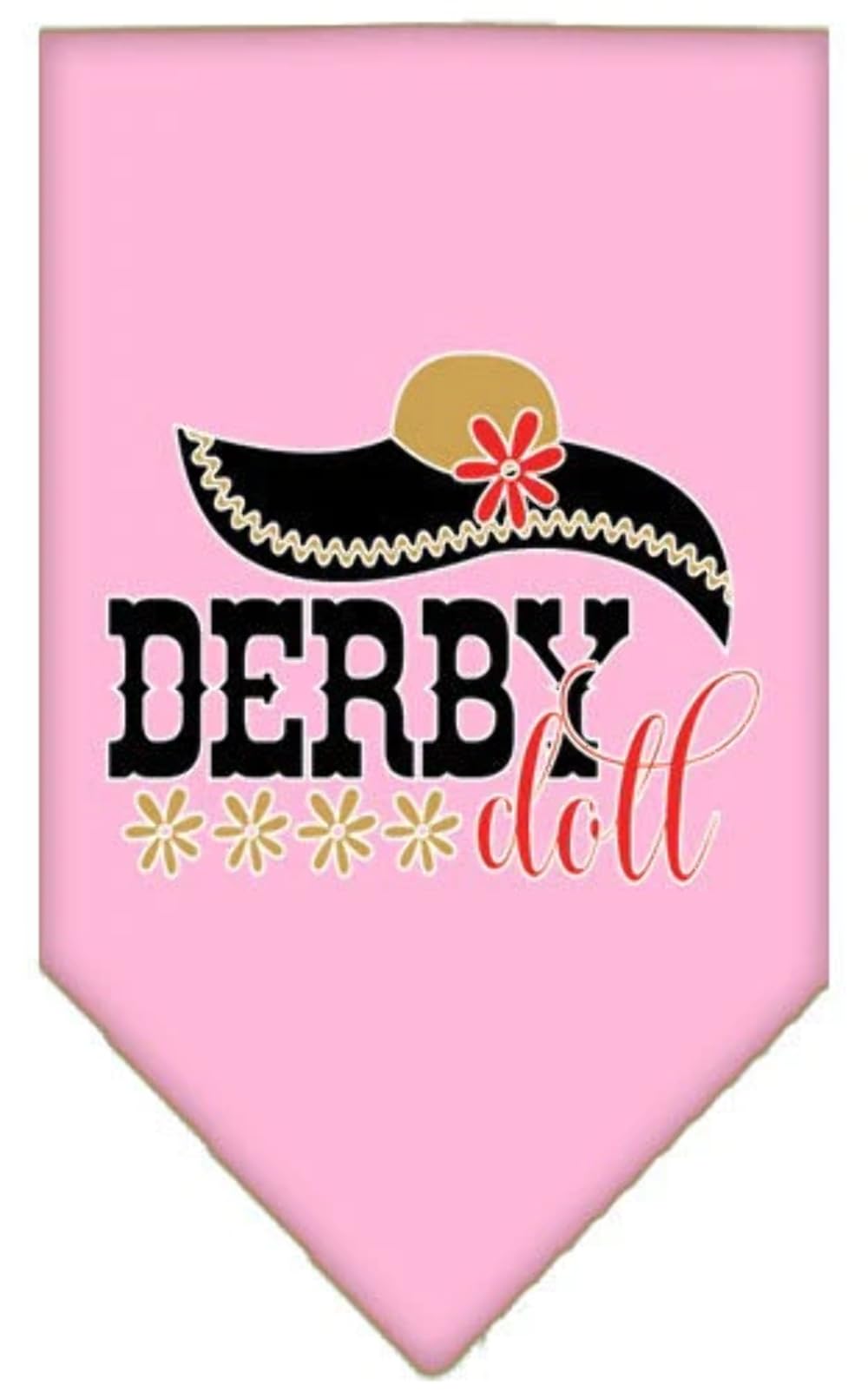 Mirage Pet Product Derby Doll Screen Print Bandana Black Large
