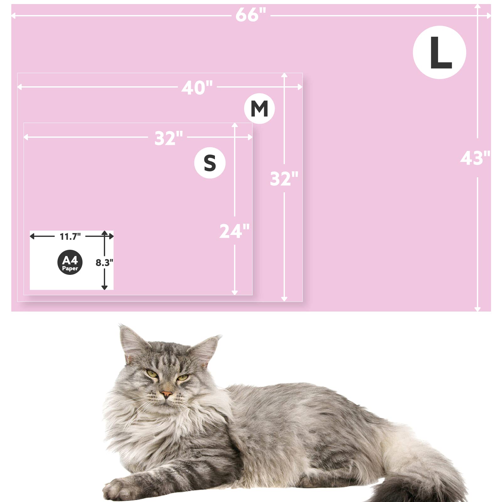 Stuffed Premium Soft Cat Blanket, With Flannel Pink Cute Paw Print, 40 * 32 Inches