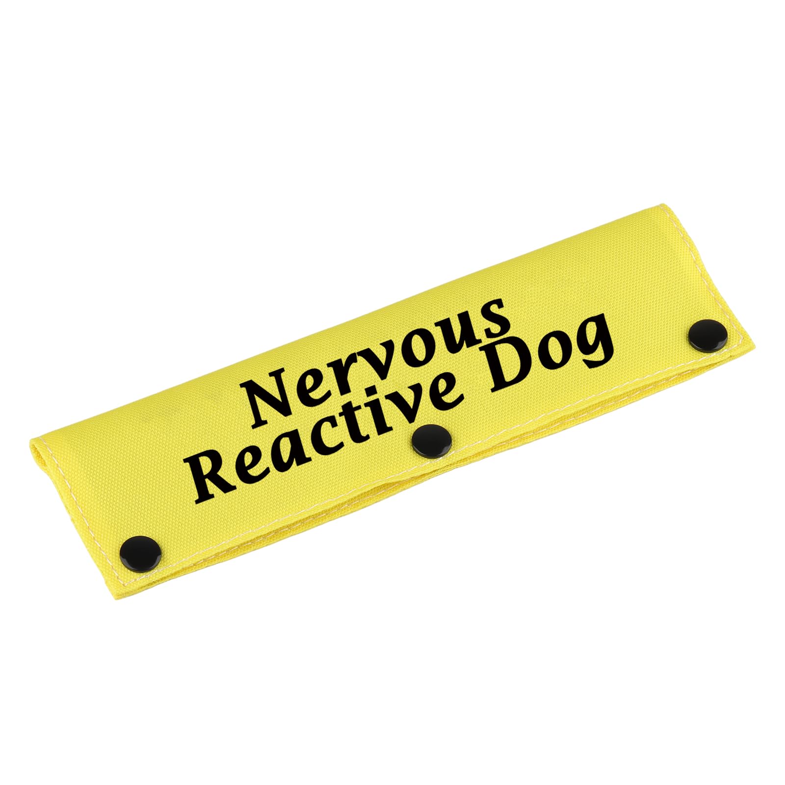 Funny Dog Leash Sleeve Nervous Reactive Dog Dog Leash Wrap Sleeve Alert Tag Pet Birthday Gift (Nervous Reactive-Ye Sleeve)