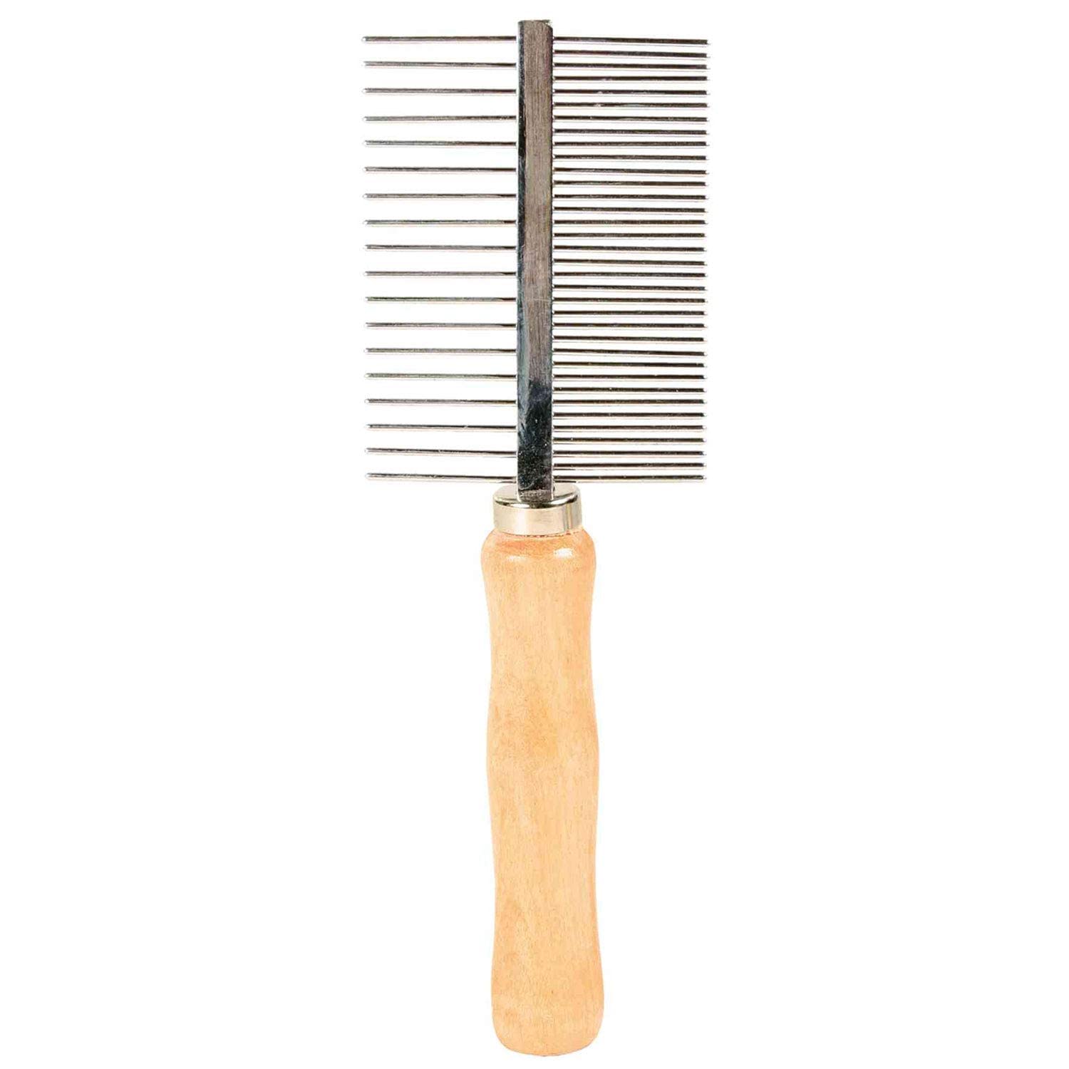 Trixie Double Sided Comb For Dogs And Cats  Professional Pet Grooming Tool For Detangling And Shedding Control  Medium And Wid