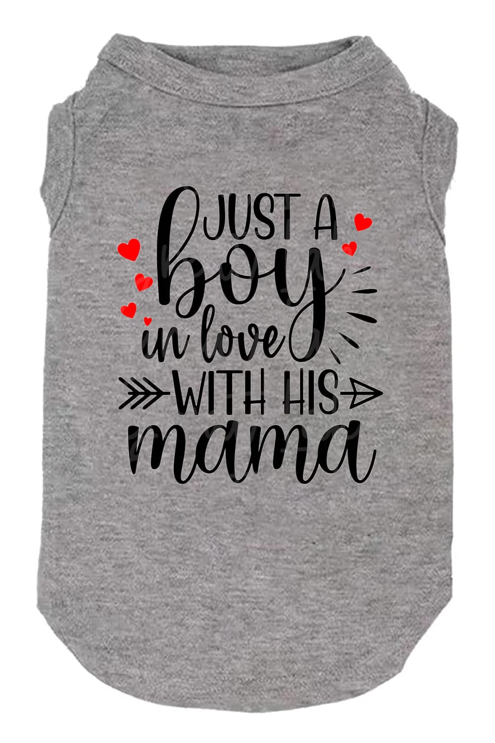 Dog Clothes Just A Boy In Love With Mama Shirts Pet Supplies Vest Small Medium Large Dog Apparel Parent-Child Suit (Small, Boy-G