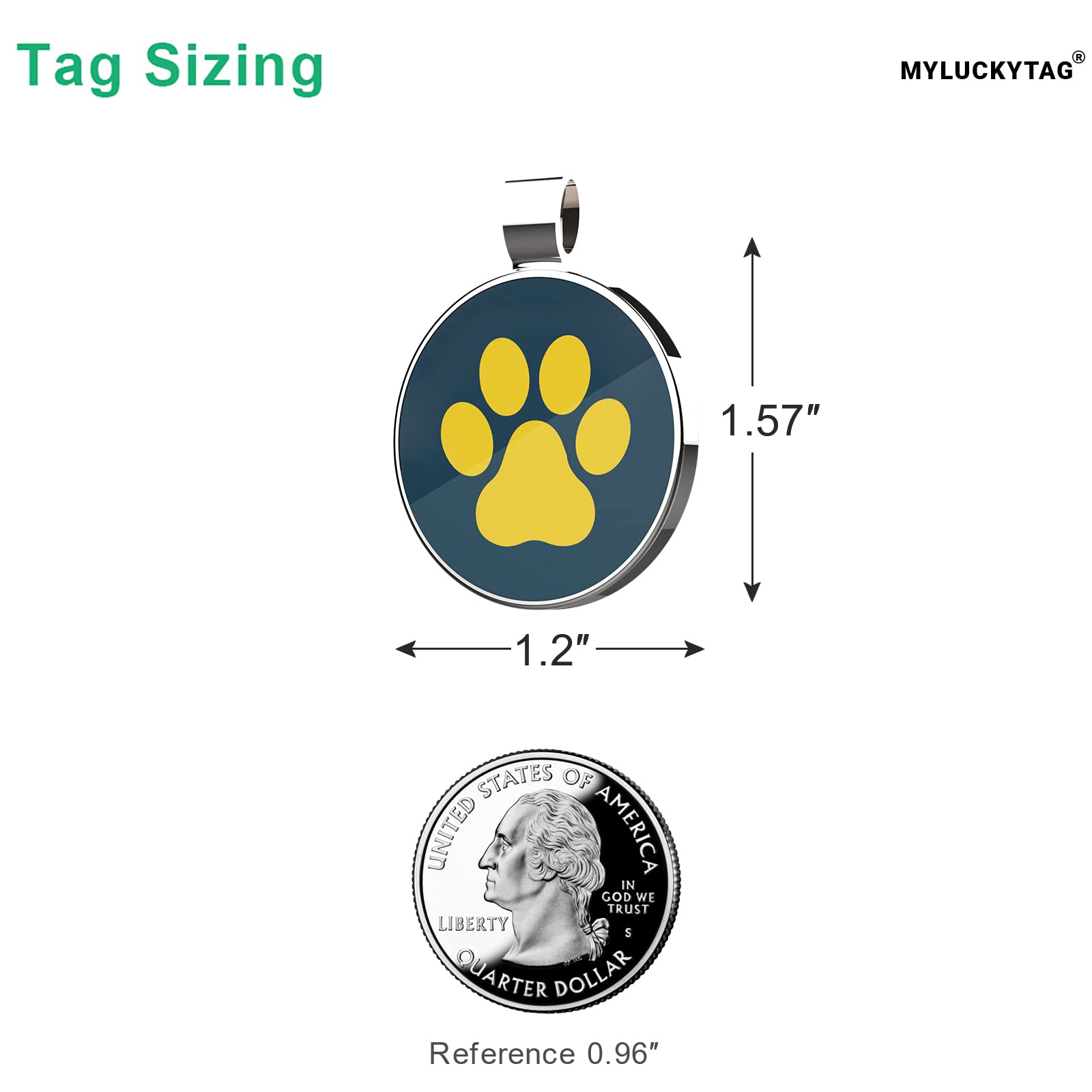 MYLUCKYTAG QR Code Pet ID Tags Dog Tags - Pet Online Profile - Scan QR Receive Instant Pet Location Alert Email