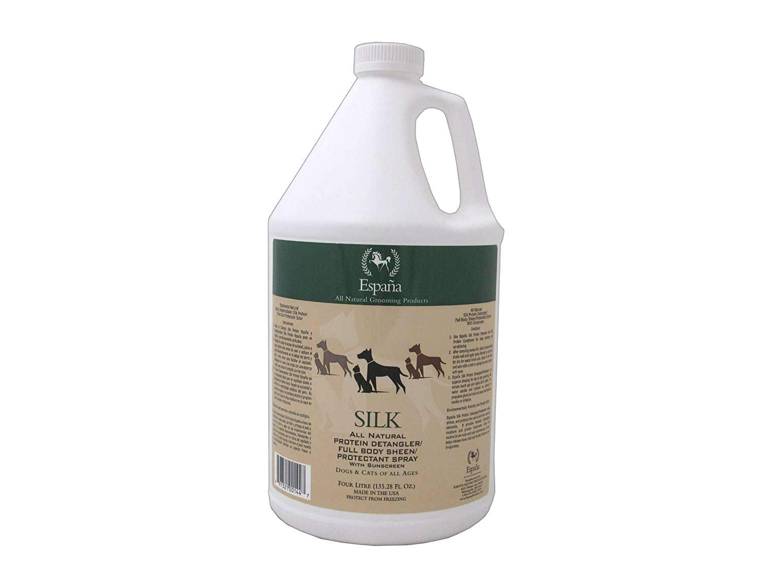 Espana Silk ESP1125DC Specially Formulated Silk Protein Detangler for Dogs and Cats, 135.28-Ounce