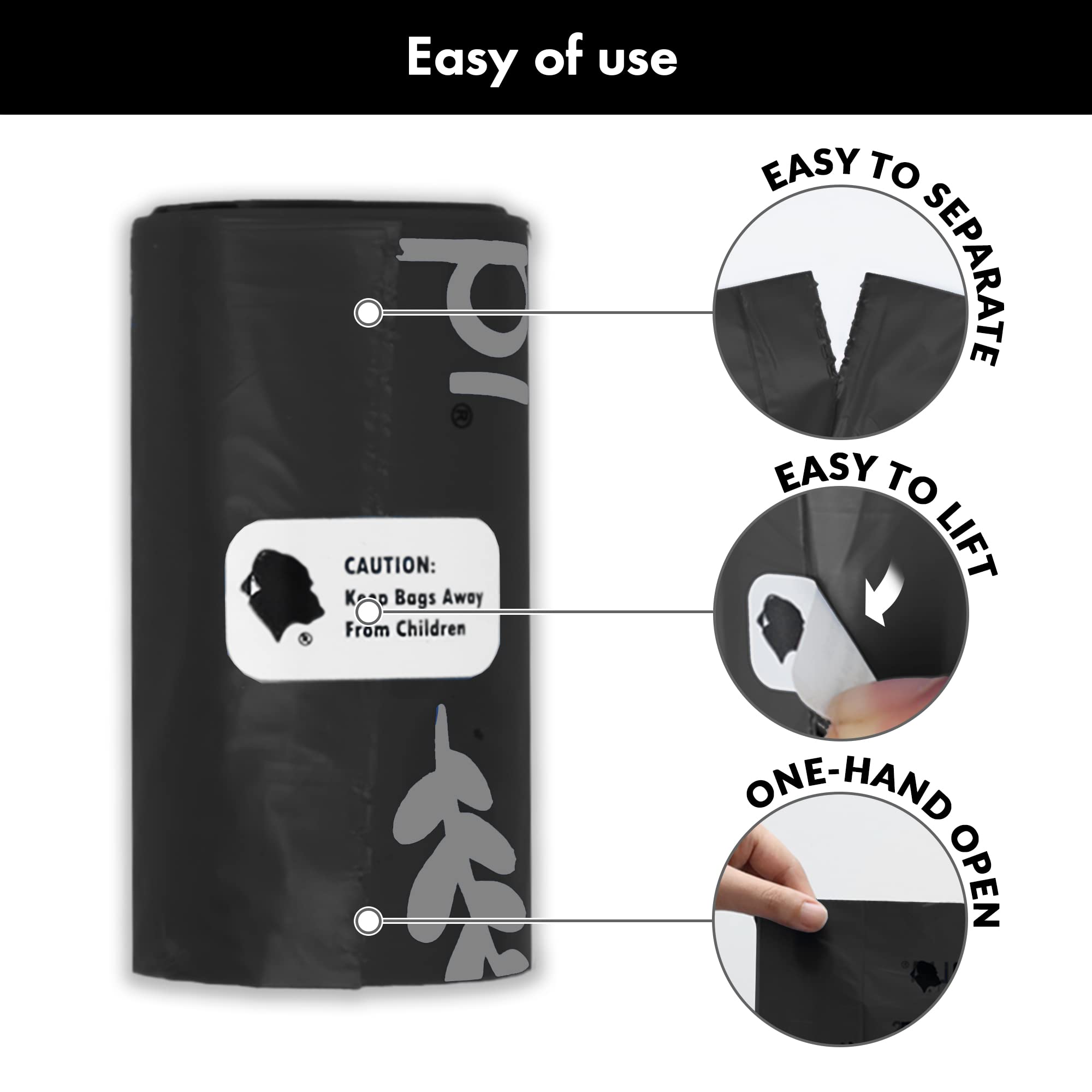 GORILLA SUPPLY Dog Poop Bags with Dispenser, 1000 Count, 9" x 13", Black, Plastic