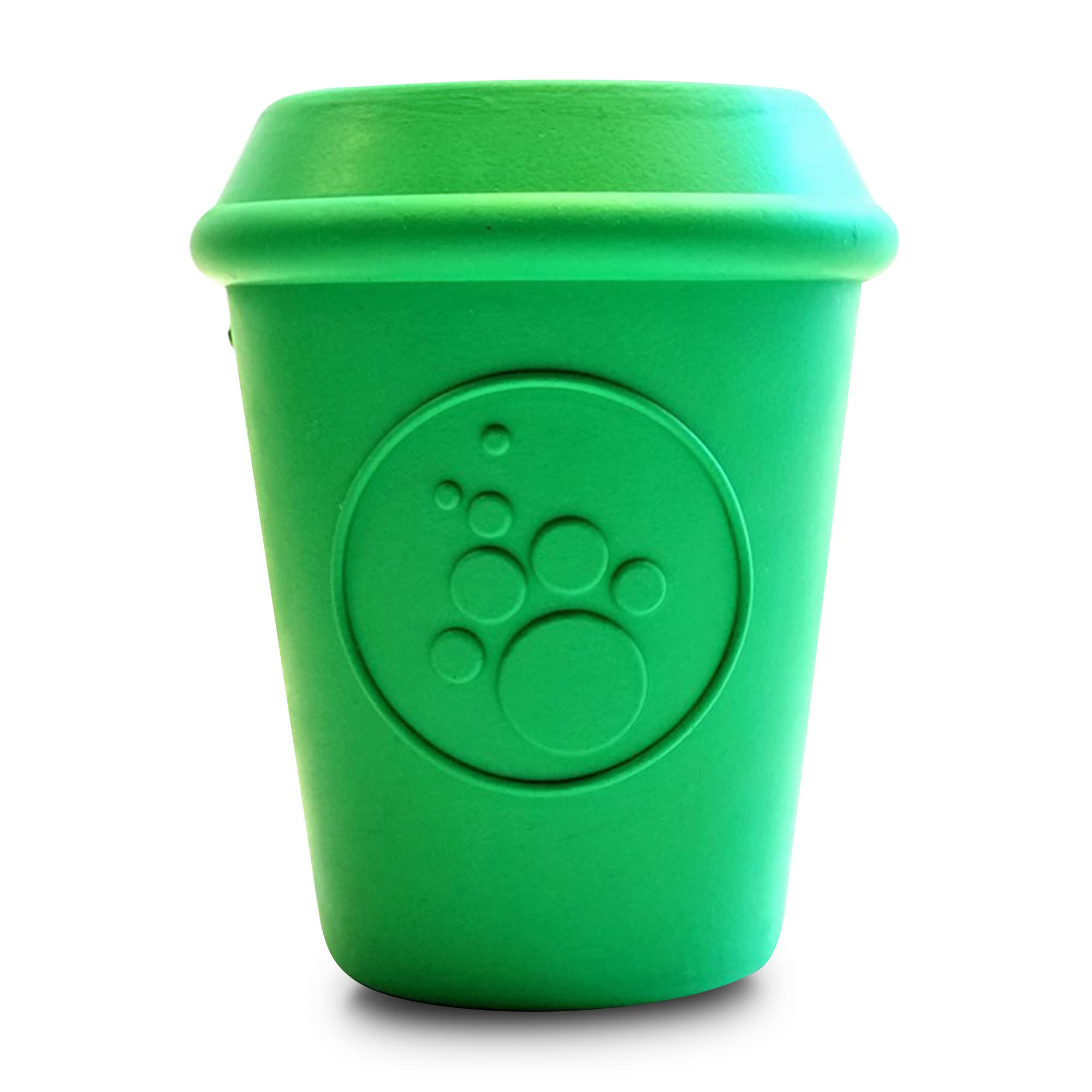 SodaPup Coffee Cup - Durable Dog Treat Dispenser & Chew Toy Made in USA from Non-Toxic, Pet Safe, Food Safe Natural Rubber Mater