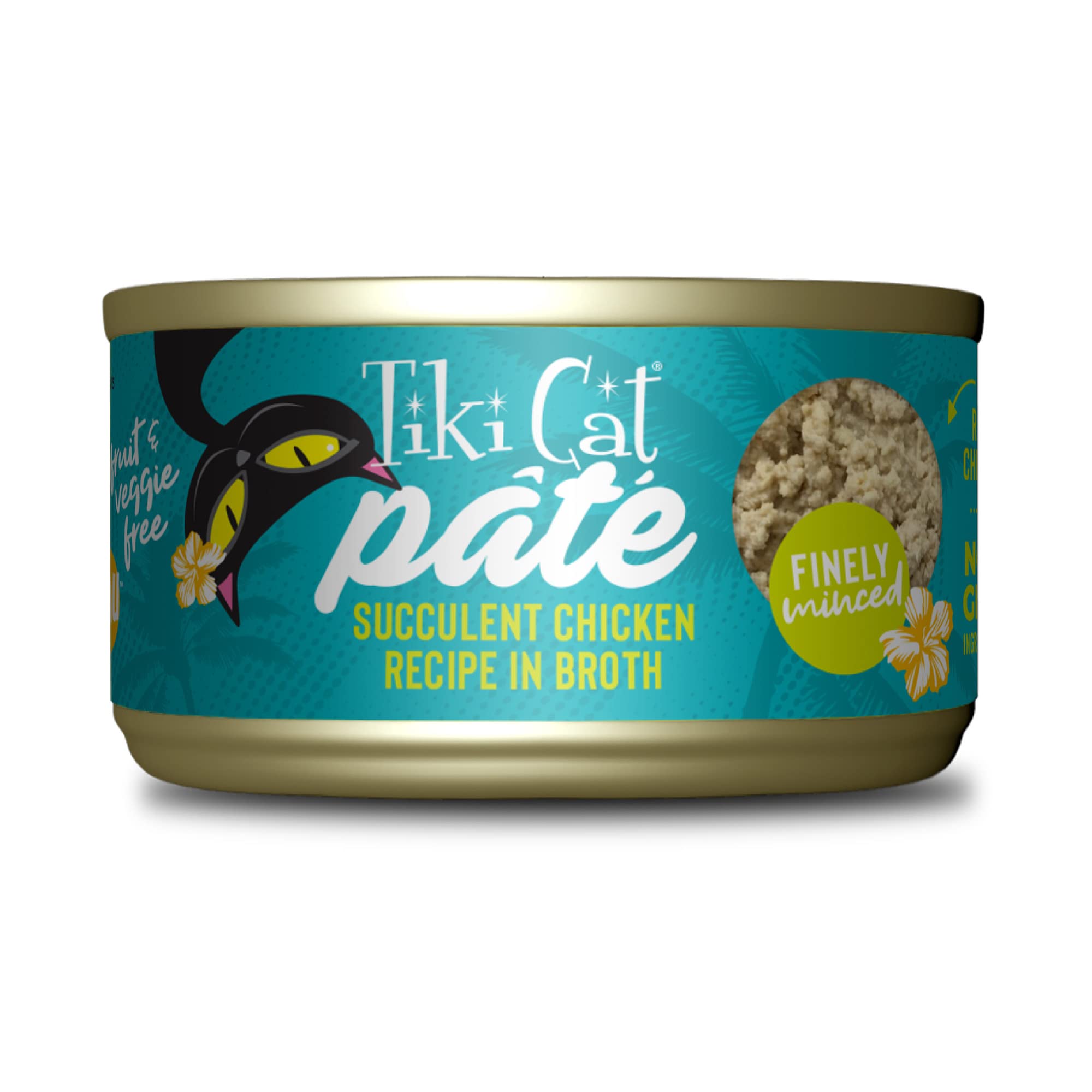Tiki Cat Luau Pt  , Succulent Chicken Recipe in Broth, Grain-Free Balanced Nutrition Wet Canned Cat Food, for All Life Stages, 2
