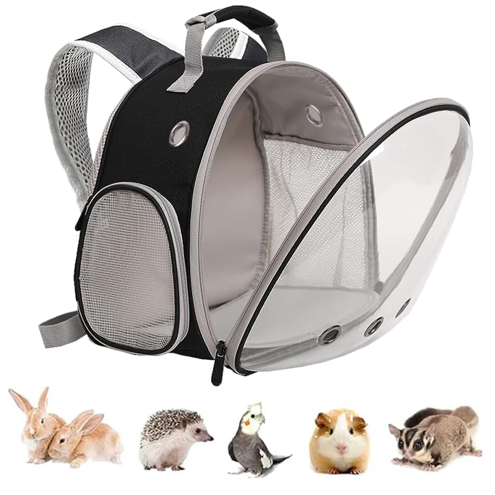 Portable Travel Small Animal Backpack Carrier Pet Backpack Guinea Pig Bird Bearded Dragon Kitten Small Dogs Turtle Rabbit Cage H