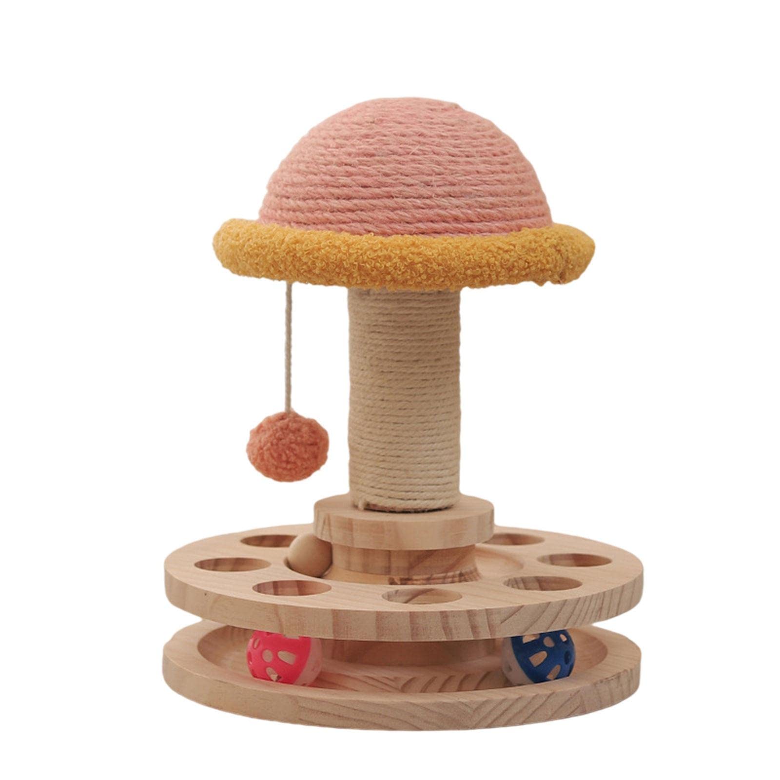 Enakshi Wood Interactive Cats Turntables Balls Toy For Home L Turntable With Stand | Pet Supplies | Cat Supplies | Toys