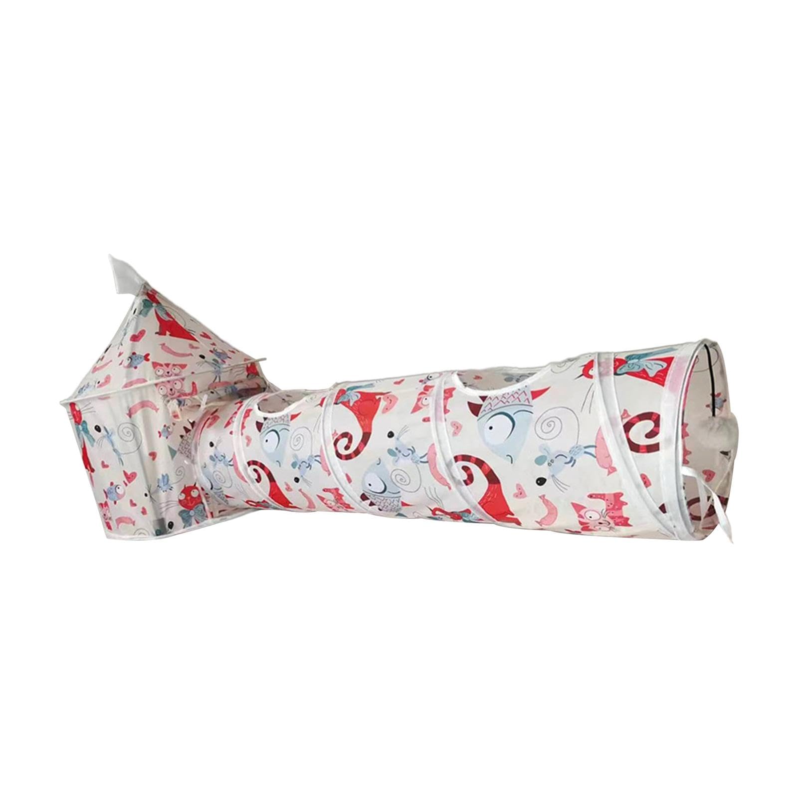 Ilsmysutra Cats Play Tunnel Tube Training Cat Tunnel With Cube For Kitten Indoor Ferrets Style A | Cat Supplies | Toys