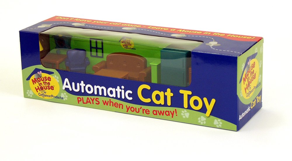 Cat Dancer Mouse in the House Toy - 20 IN, Yellow Fabric/Fleece, Model 701