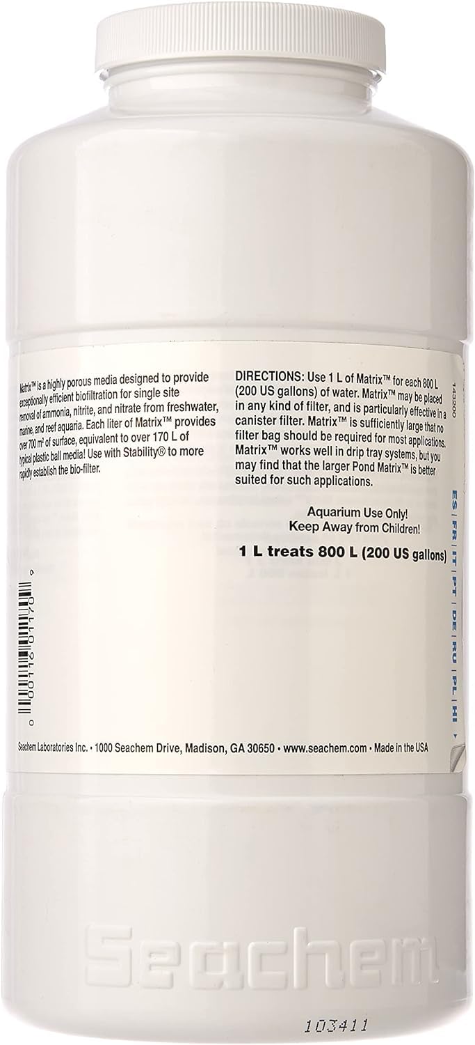 Seachem Matrix Bio Media 1 Liter - Pack of 2