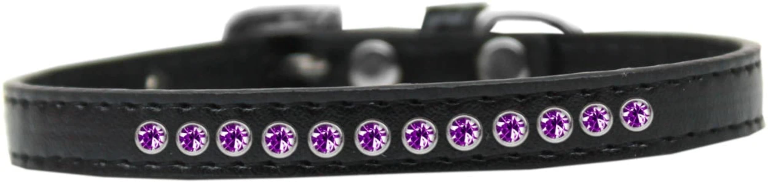 Dog, Puppy & Pet Fashion Collar, Purple Crystal Rimsets Aqua 8