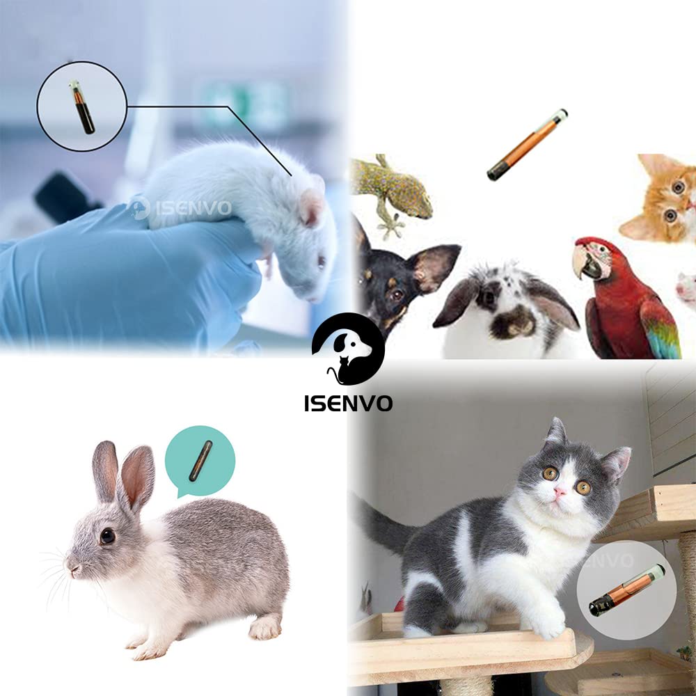 Isenvo Pet Microchips 134.2Khz Registration Animal Implant Chip Fdx-B Pet Id Microchip For Dog Cat Cow Pig Rabbit Pigeon Fish (2