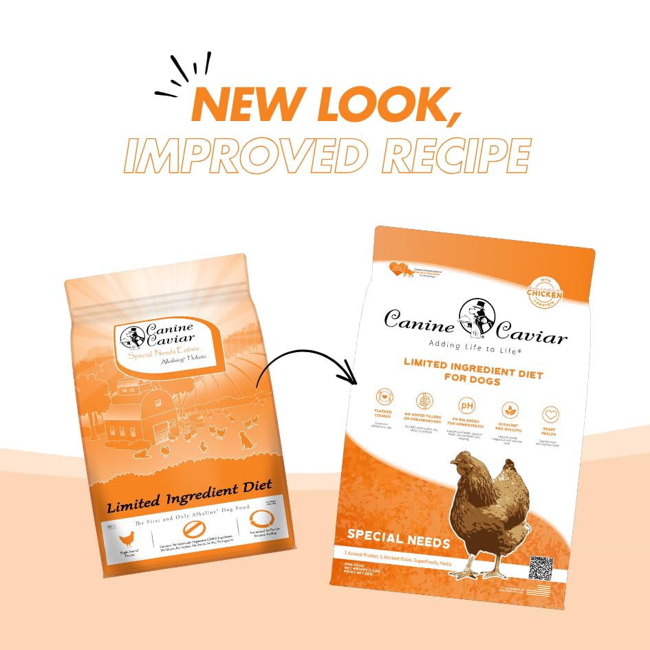 Canine Caviar - Special Needs: Chicken & Brown Rice Alkaline Dry Dog Food, Limited Ingredients, Gluten-Free, Based on Science &