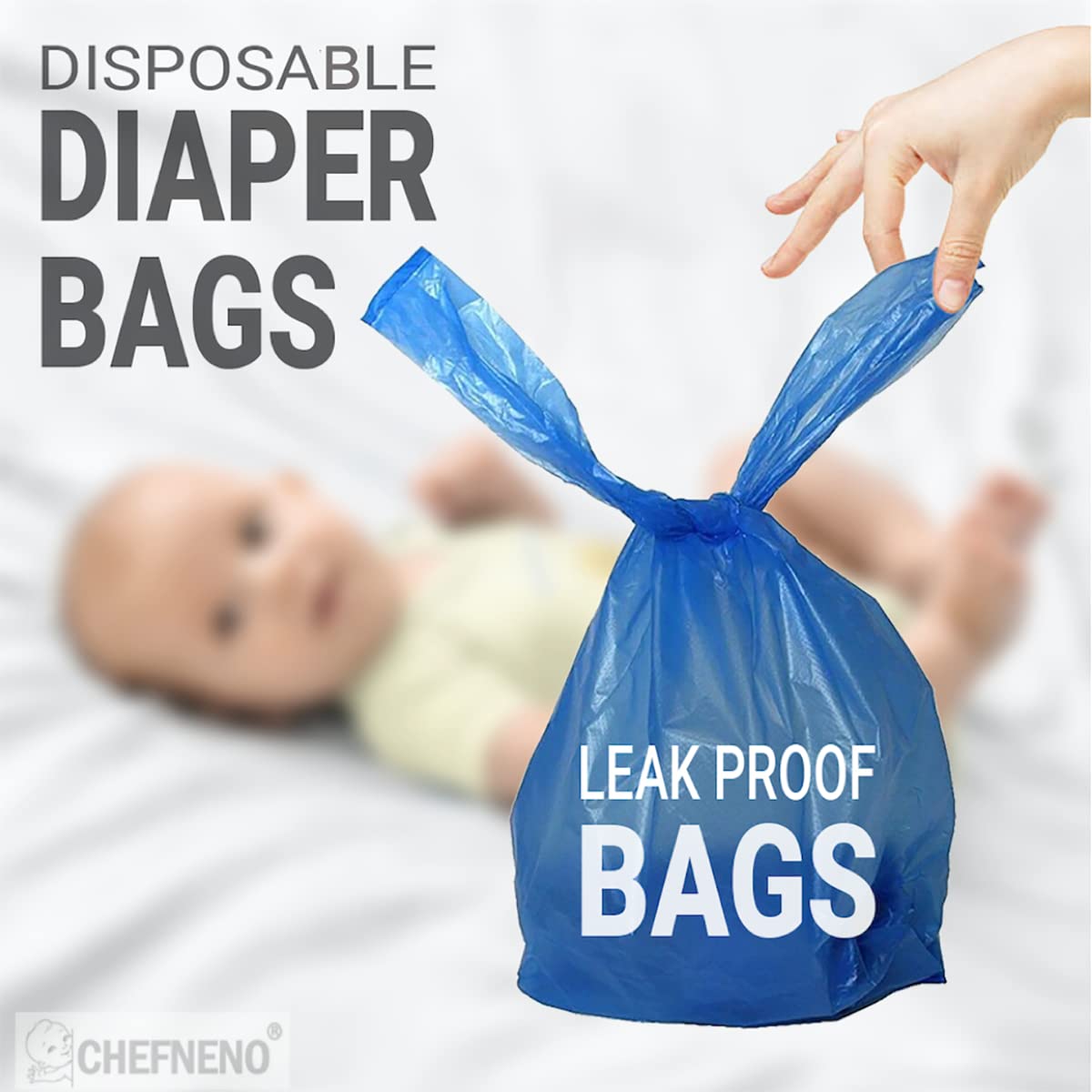 Baby Diaper Bag Disposable (500 Count, Pink) Fresh Lavender Scented Easy Tie Handles Scented Bulk Diaper Sacks Disposable Dog Po