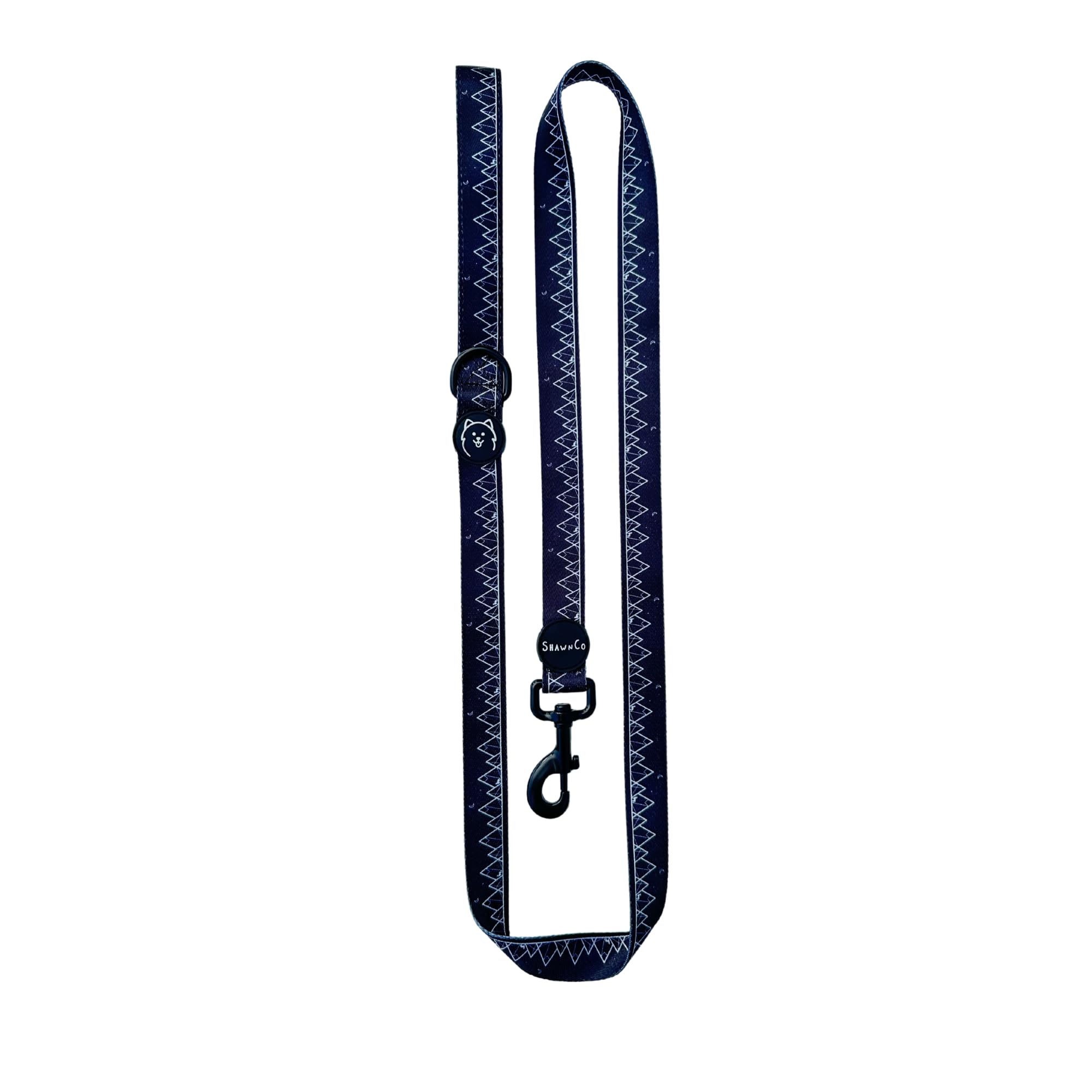 Shawnco Dream Walk Dog Leash- Premium, Nylon Pet Leash With Soft Neoprene Handle For Small, Medium And Large Dogs (Wolf Moon, Sm