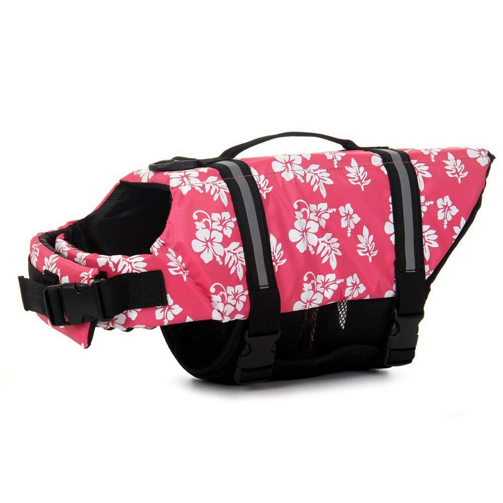Tesoon Ripstop Dog Life Jacket Quick Release Easy-Fit Adjustable Dog Life Preserver