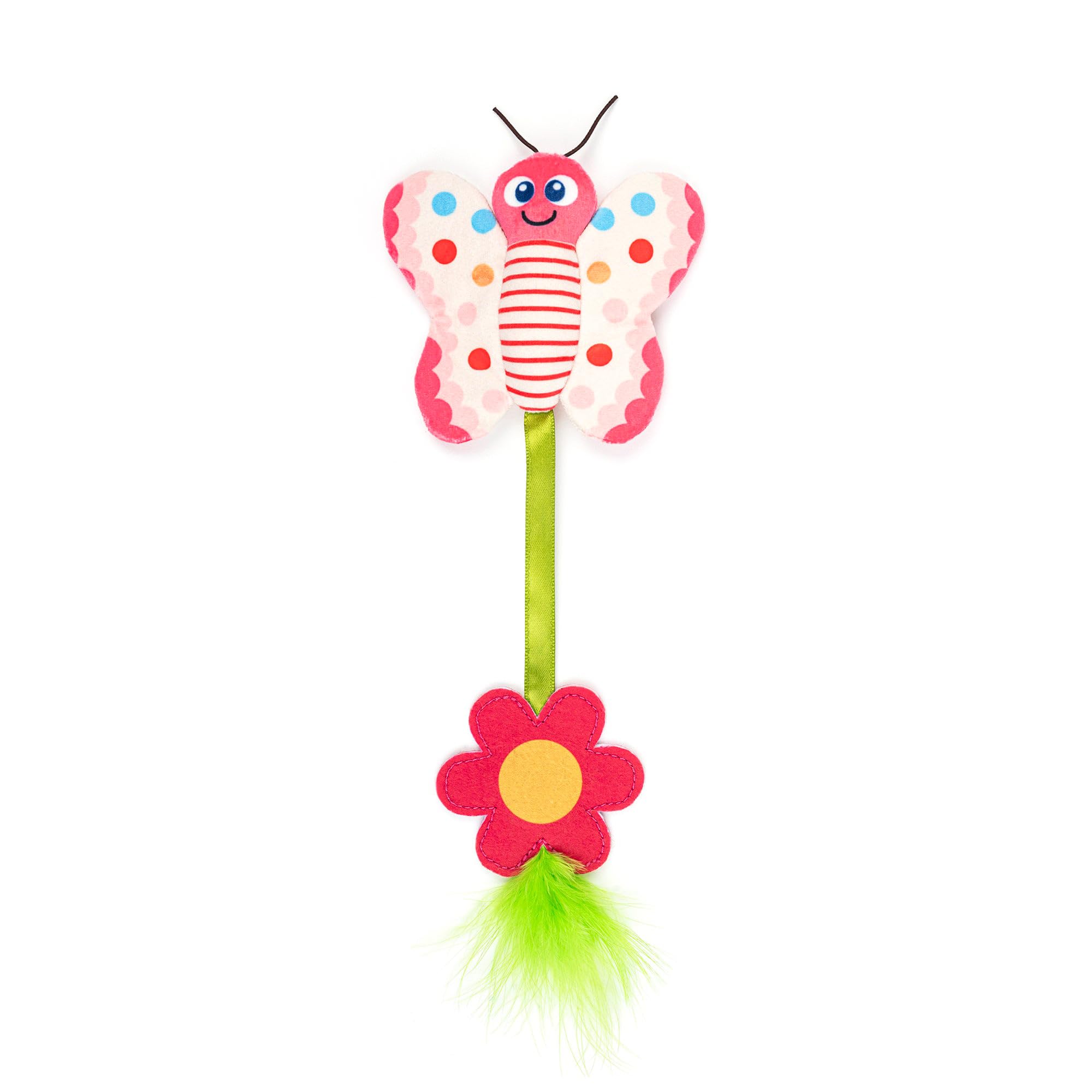 Huft Flufferfly Plush Cat Toy With Catnip  Multicolor | Soft, Lightweight Companion That Encourages Batting, Chasing And Active