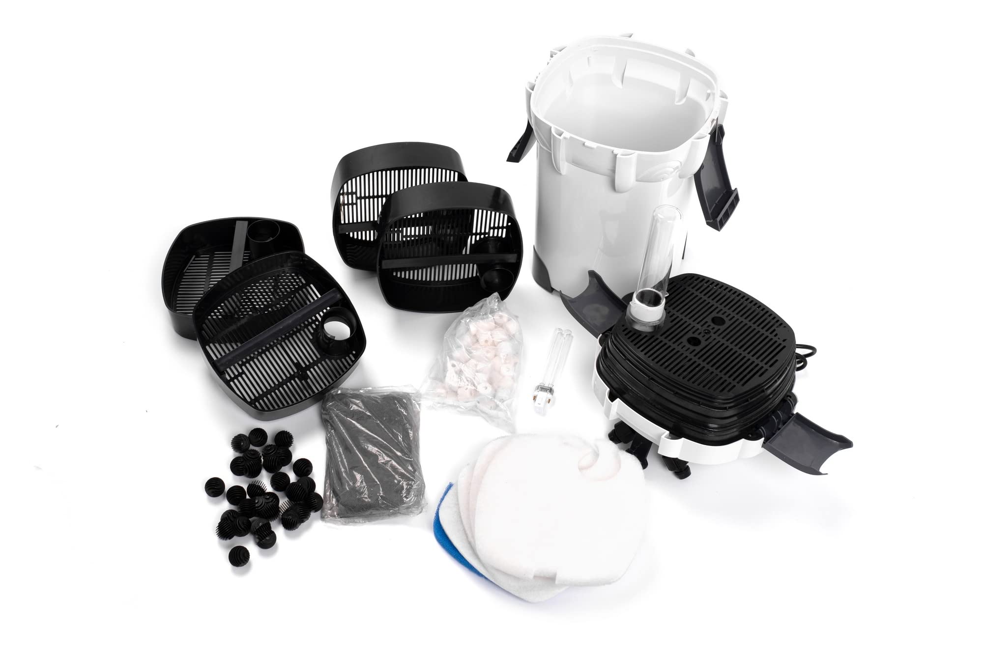 Cnz Hw-304B 525Gph Canister Aquarium Filter With Built-In 9W Sterilizer