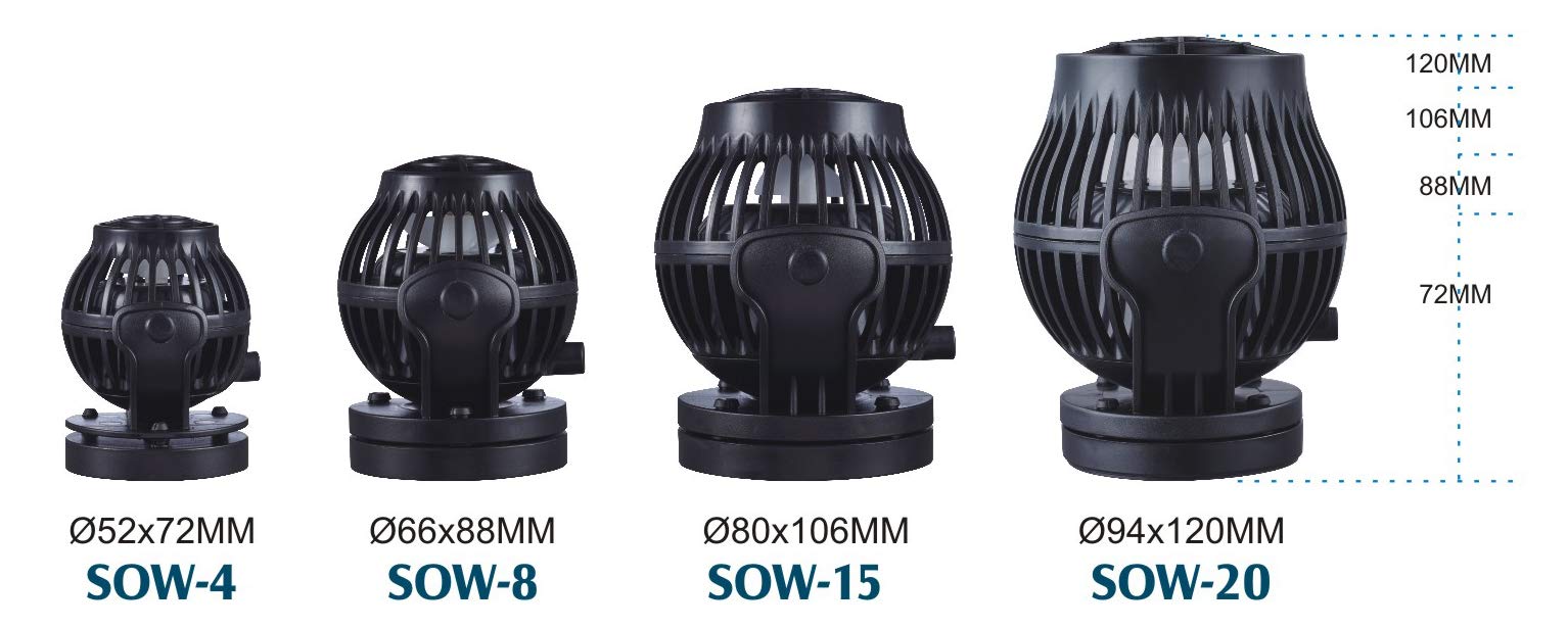 Jebao Sow Wave Maker Flow Pump With Controller For Marine Reef Aquarium (Sow-15)