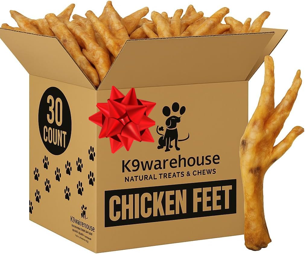 K9warehouse - Chicken Feet for Dogs - All Natural, Nutritious Dog Treat - Healthy, Dried, Dehydrated Chicken Feet Treats for Dog