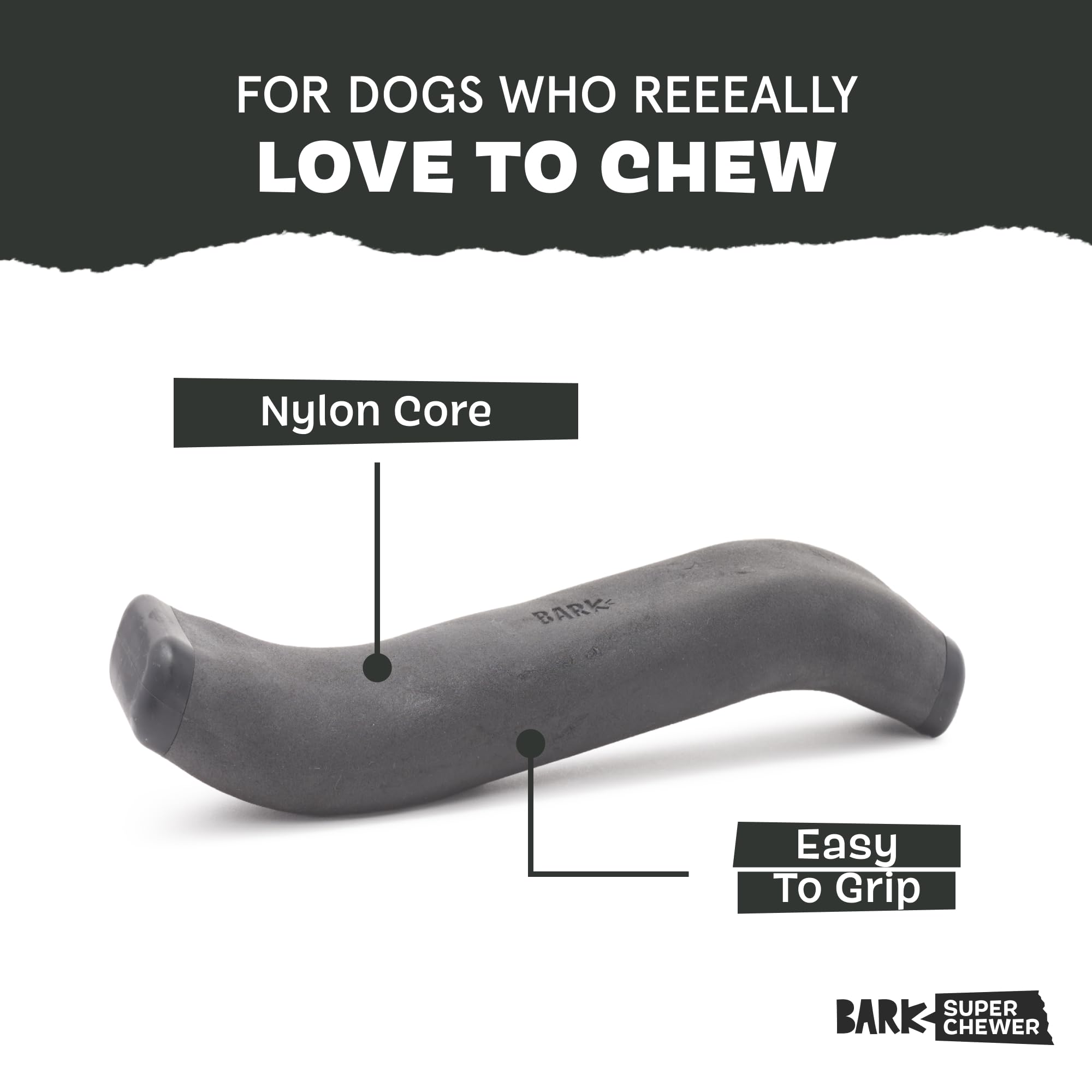 Barkbox Super Chewer Tough Dog Fetch Toy For Aggressive Chewers, Durable Rubber & Nylon For Small, Medium, & Large Dogs & Puppie