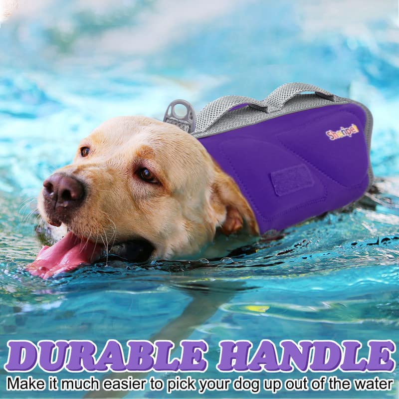 Sheripet Dog Life Jacket For X-Large Dogs, High Buoyancy Dog Life Vests For Boating Swimming With Fashion Fabric Patches, Pet Sw