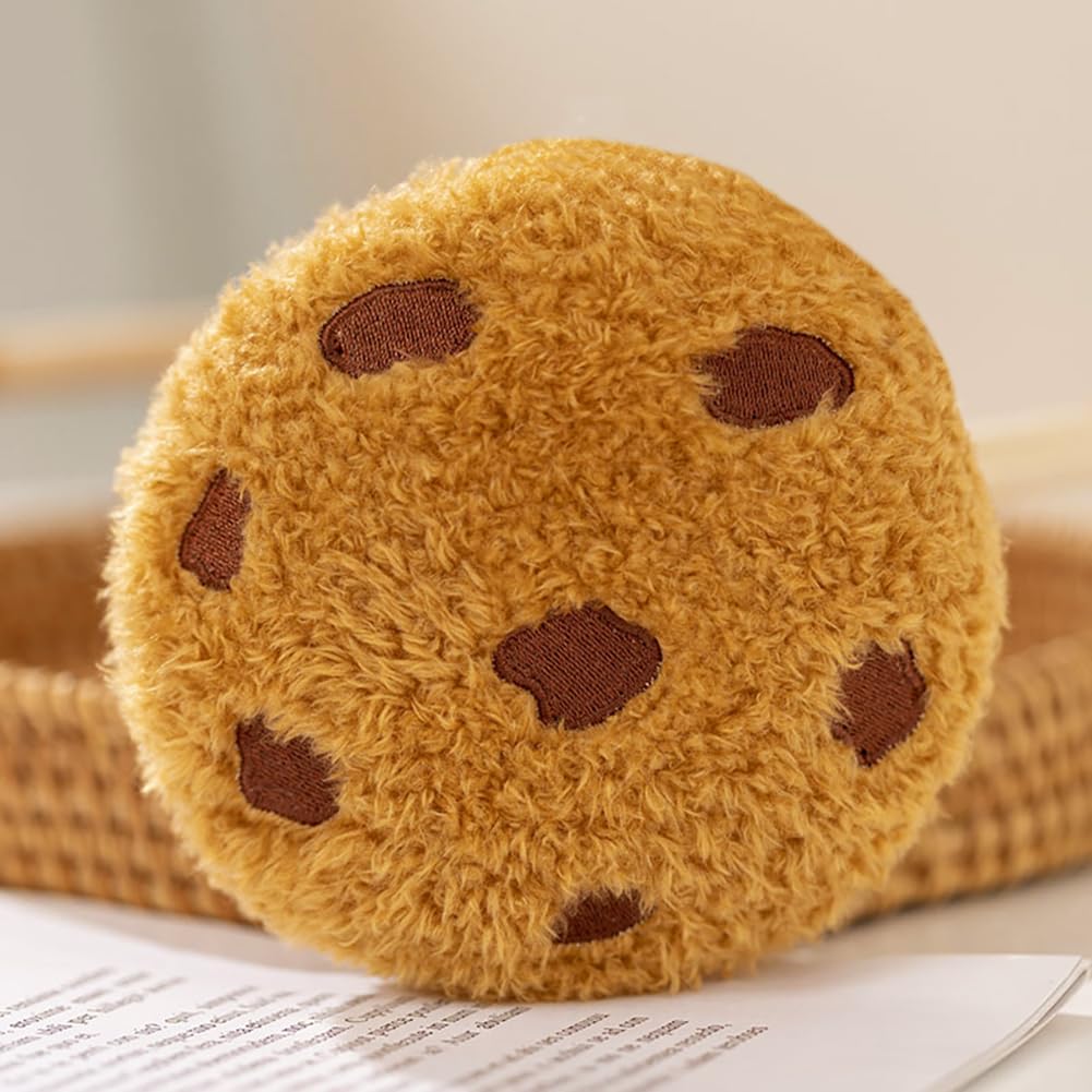 Ushang Pet Dog Cookies Toys - Plush Chew Squeaky Toy for Small & Medium Dogs - Tan - Model DOG-BIRTHDAY-TOY
