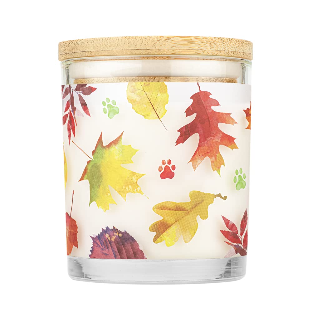 One Fur All Pet Friendly Candle, 9 OZ Plant-Based Scented Candle, Clean Burning, Long Lasting Air Freshener for Home, Falling Le