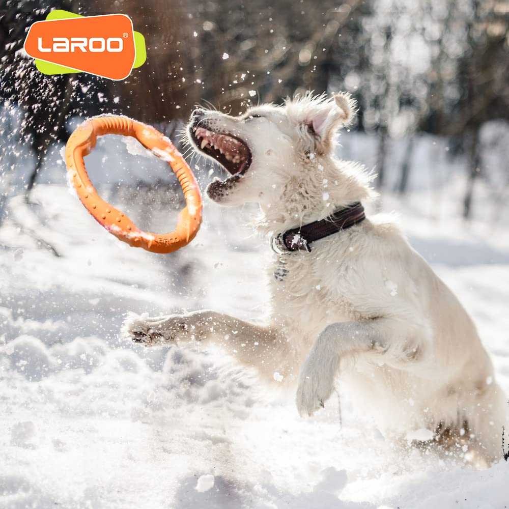 LaRoo Dog Flying Ring Toys, Floating Flying Dog Disc Toys, Summer Pet Training Outdoor Durable Chew Toys for Medium and Large Do