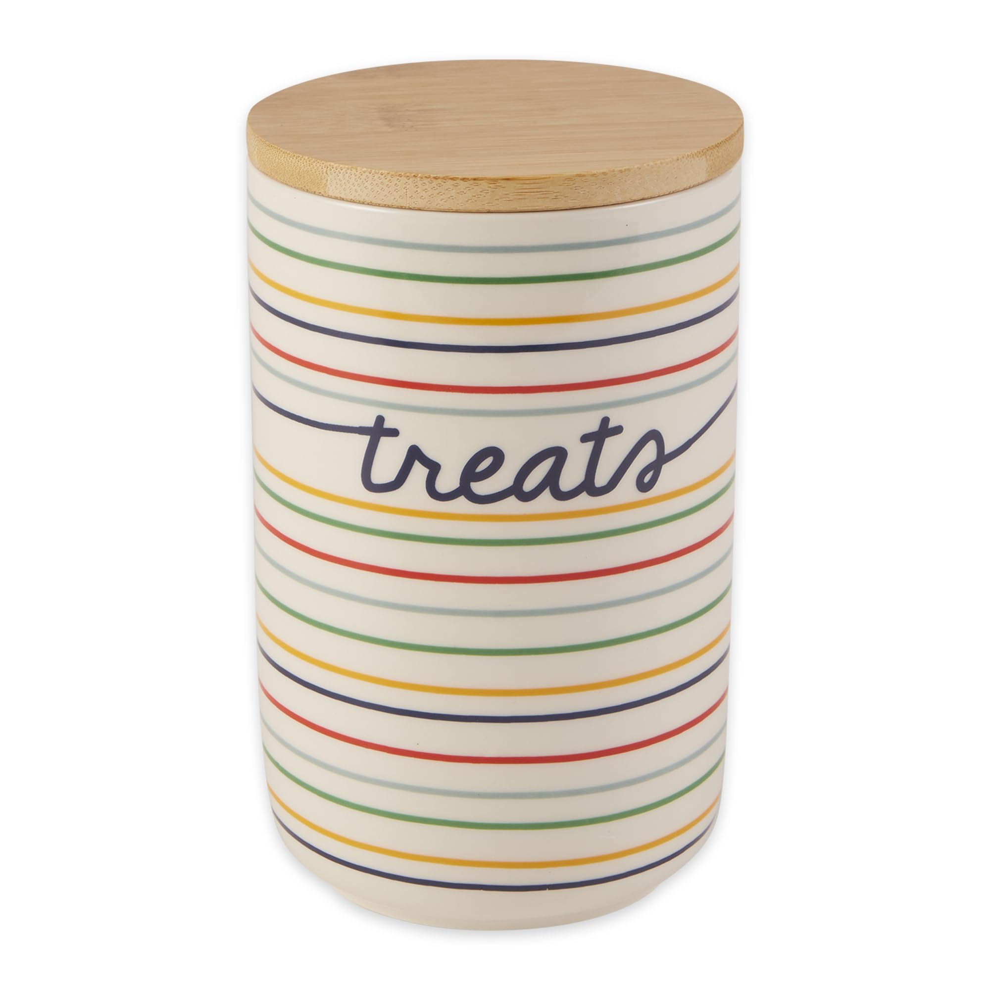 Bone Dry Ceramic Pet Treat Canister, Dishwasher Safe, 4x6.5 Treats