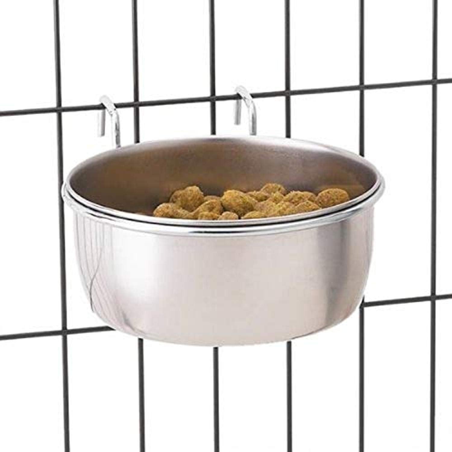 Proselect Stainless Steel Hanging Pet Cage Bowl, 26-Ounce