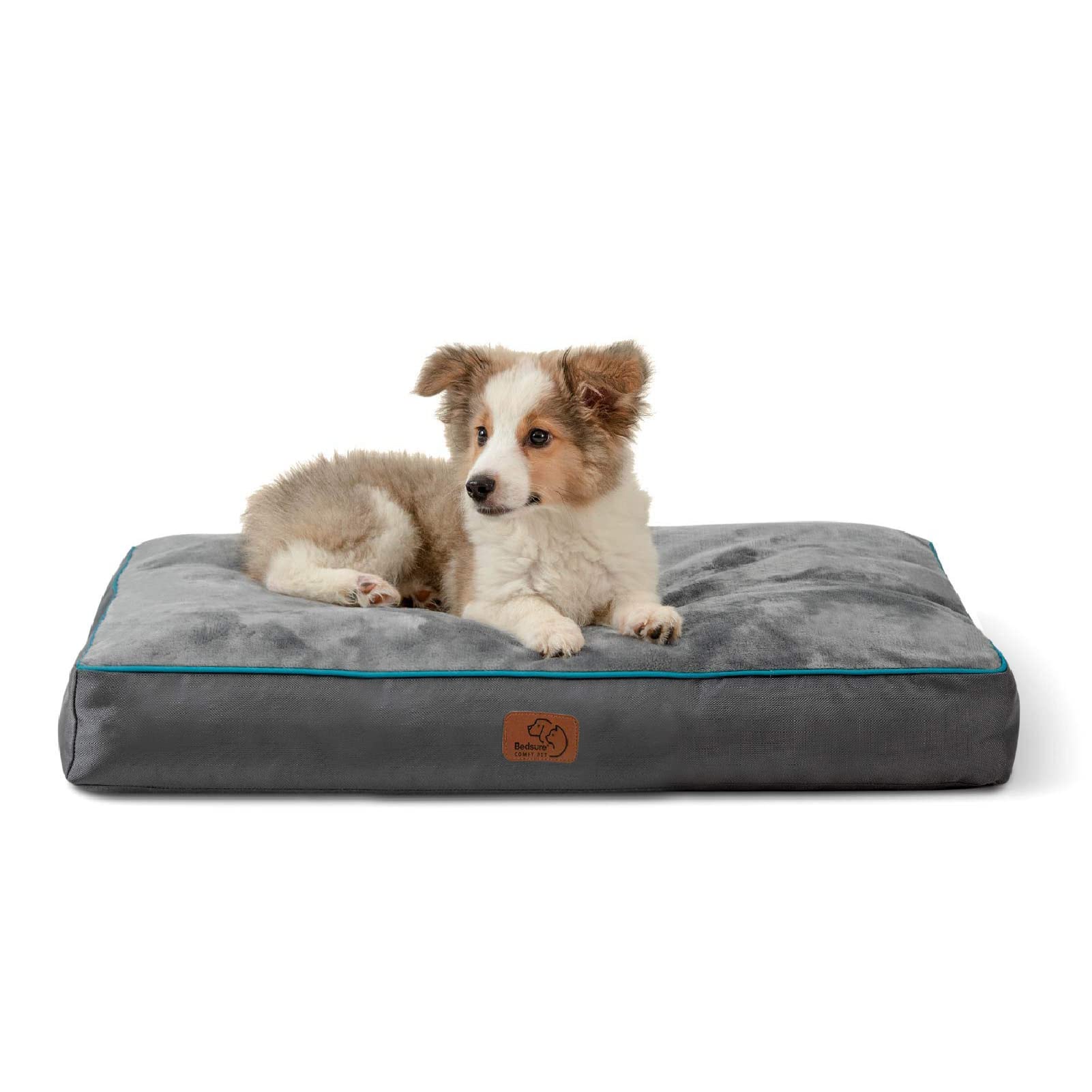 Bedsure Waterproof Dog Bed For Medium Dogs - 4 Inch Thicken Up To 45Lbs Pet Mat Pillows With Removable Washable Cover, Grey