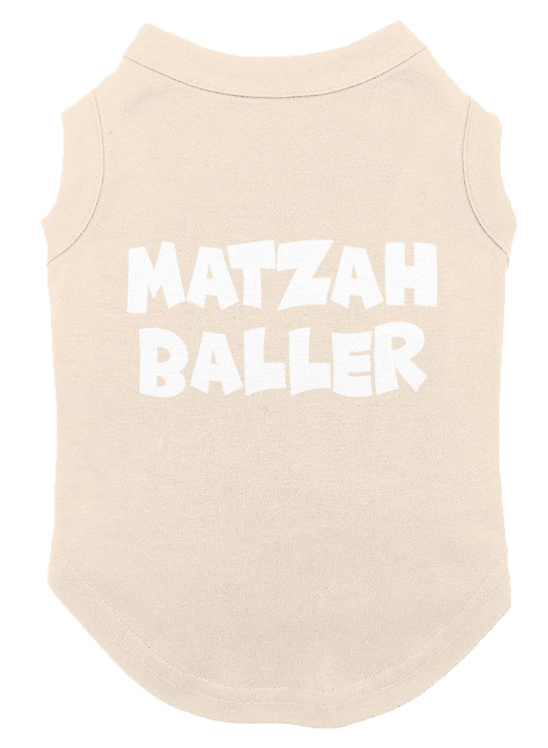 Matzah Baller - Matzo Hanukkah Passover Seder Dog Shirt (Natural, 2X-Large)