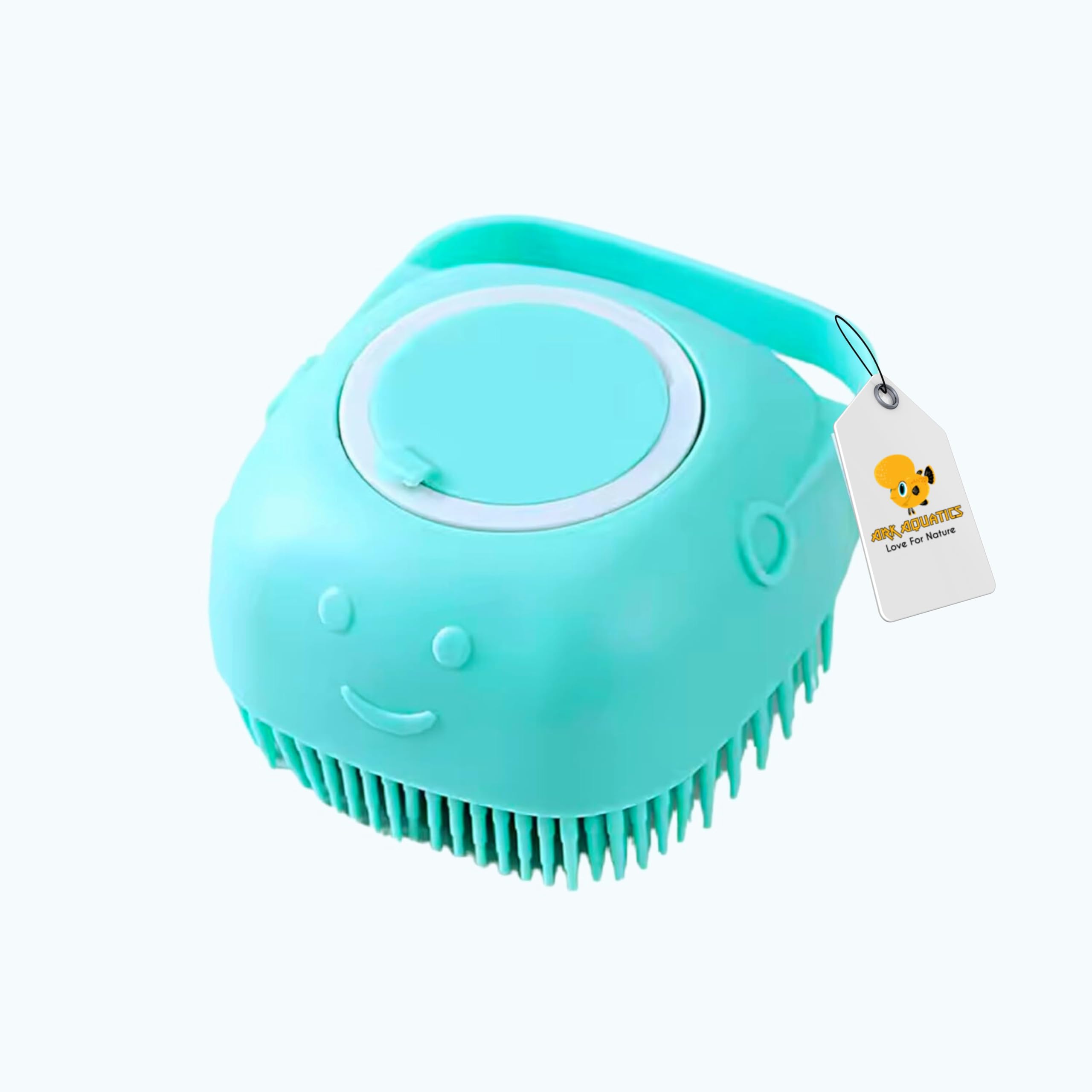 Ark Aquatics Dog Bath Brush Body Scrubber Shampoo Dispenser Tick Remover  (Silicone Dispenser Brush) For Shower Bathing And She